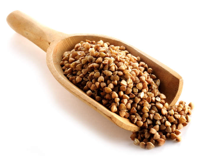 Buckwheat in a scoop