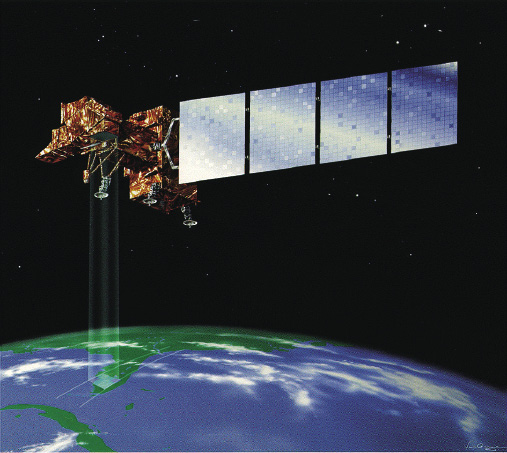 Landsat 7 satellite. 