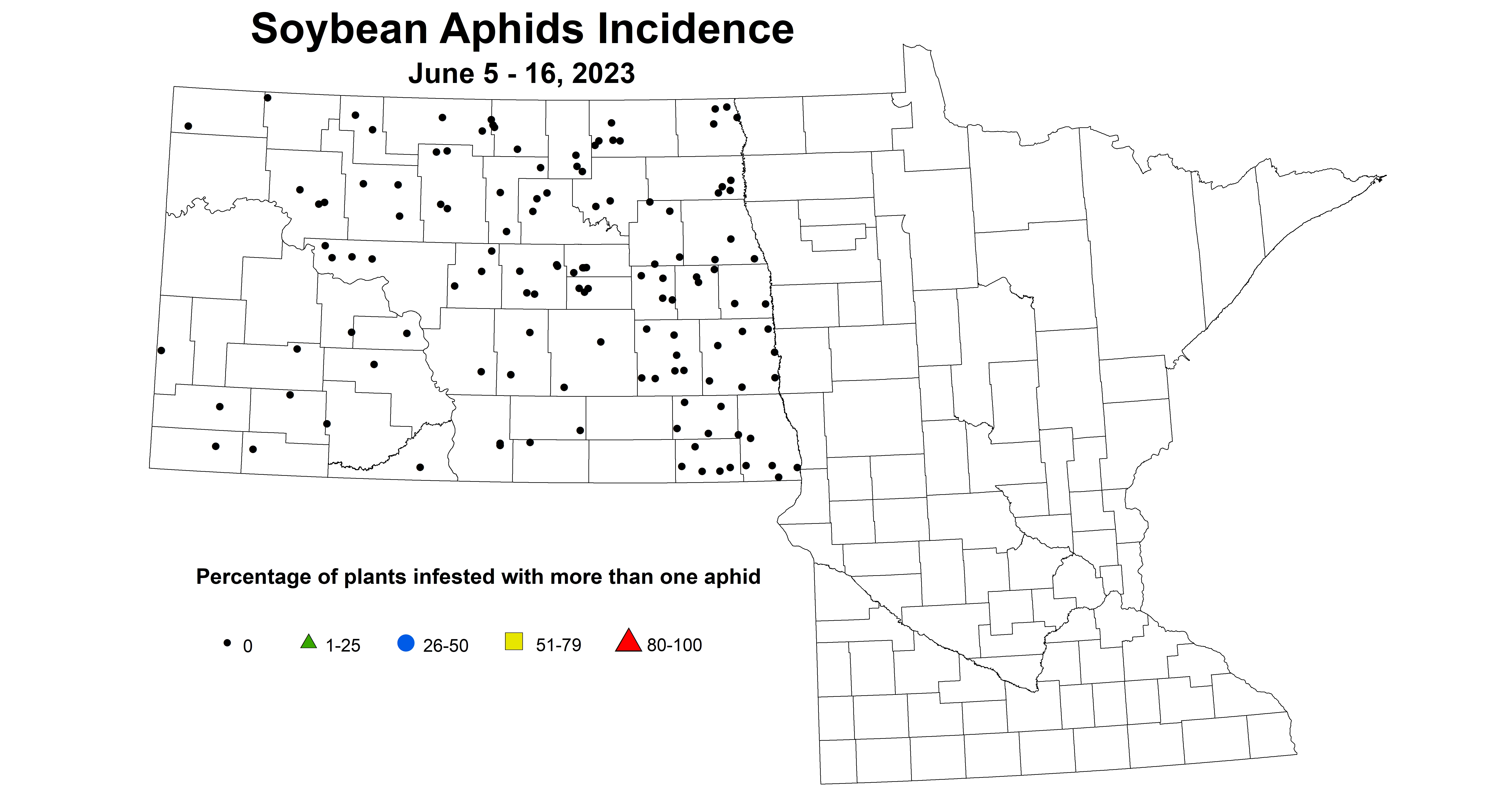 soybean aphids incidence June 5-16 2023