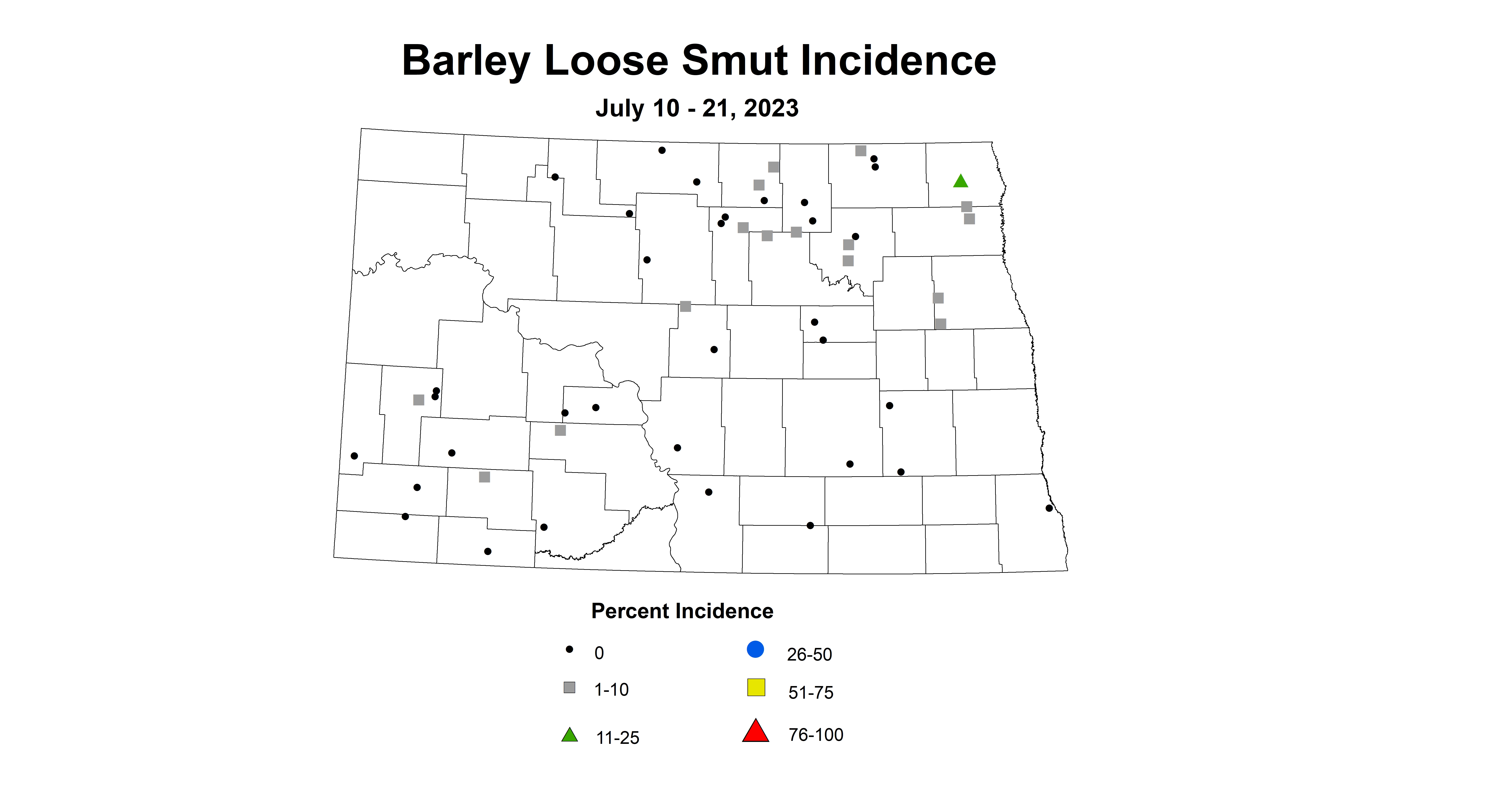 barley loose smut incidence July 10-21 2023