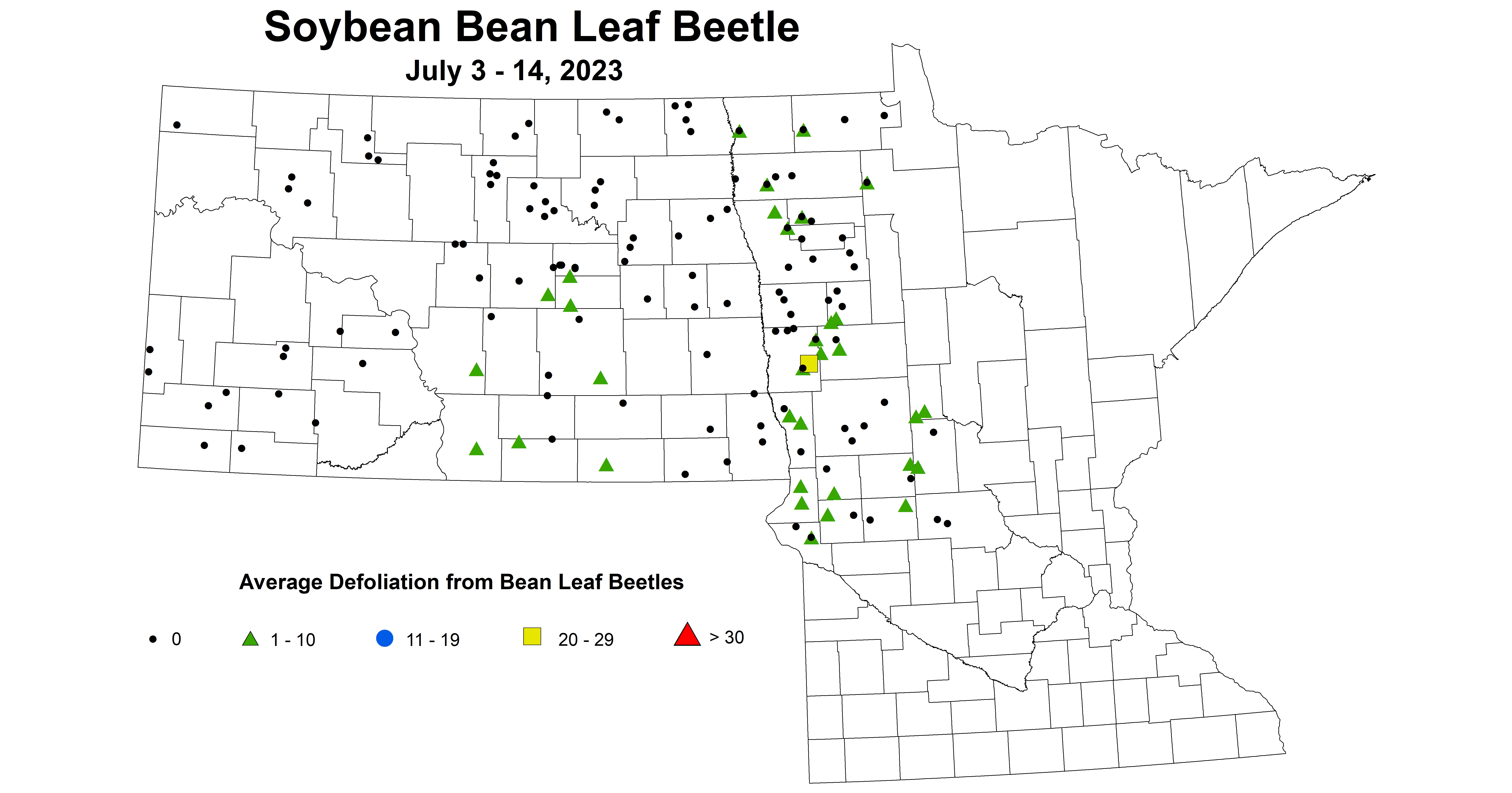soybean BLB defoliation July 3-14 2023