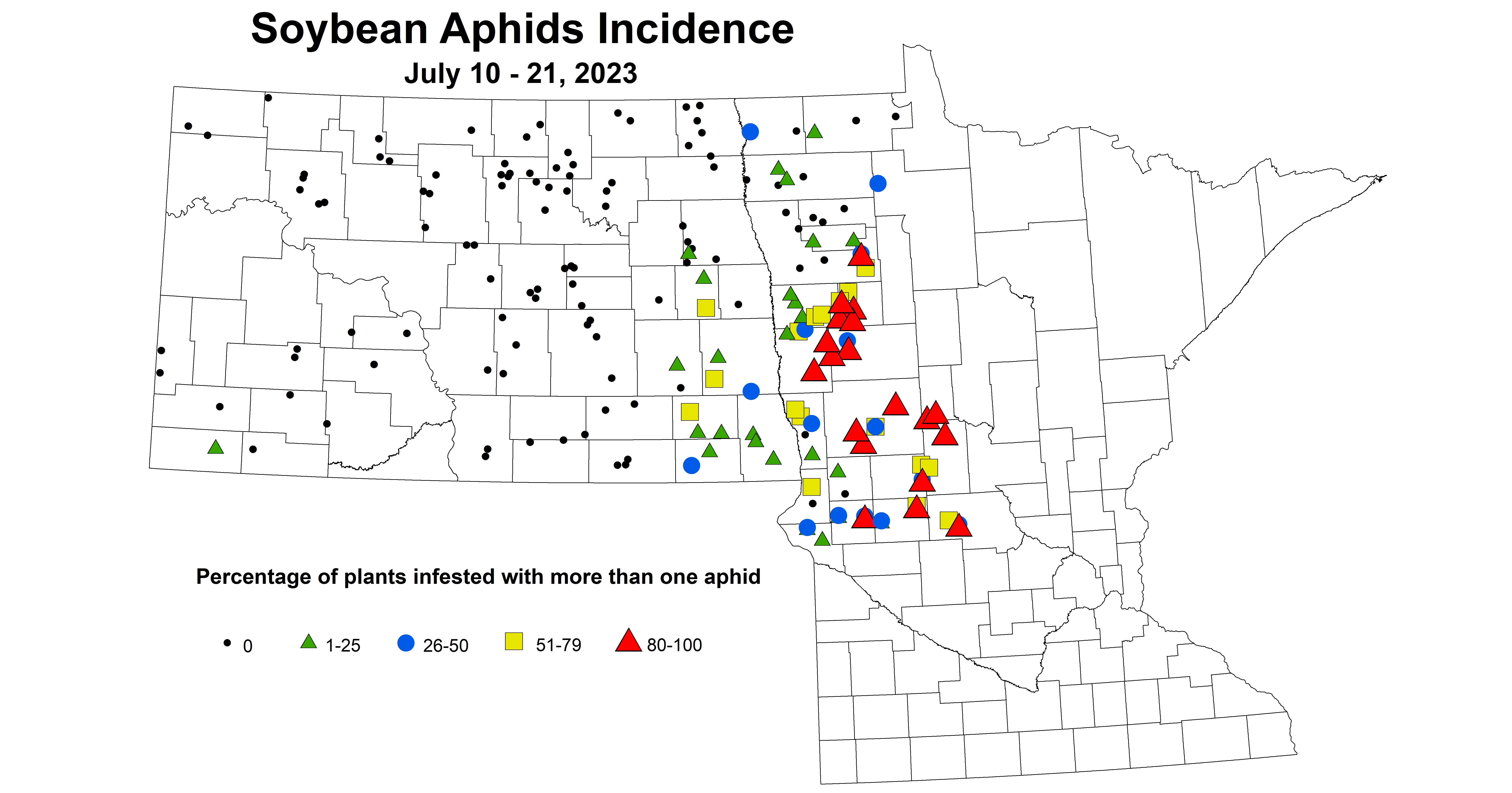 soybean aphid incidence July 10-21 2023