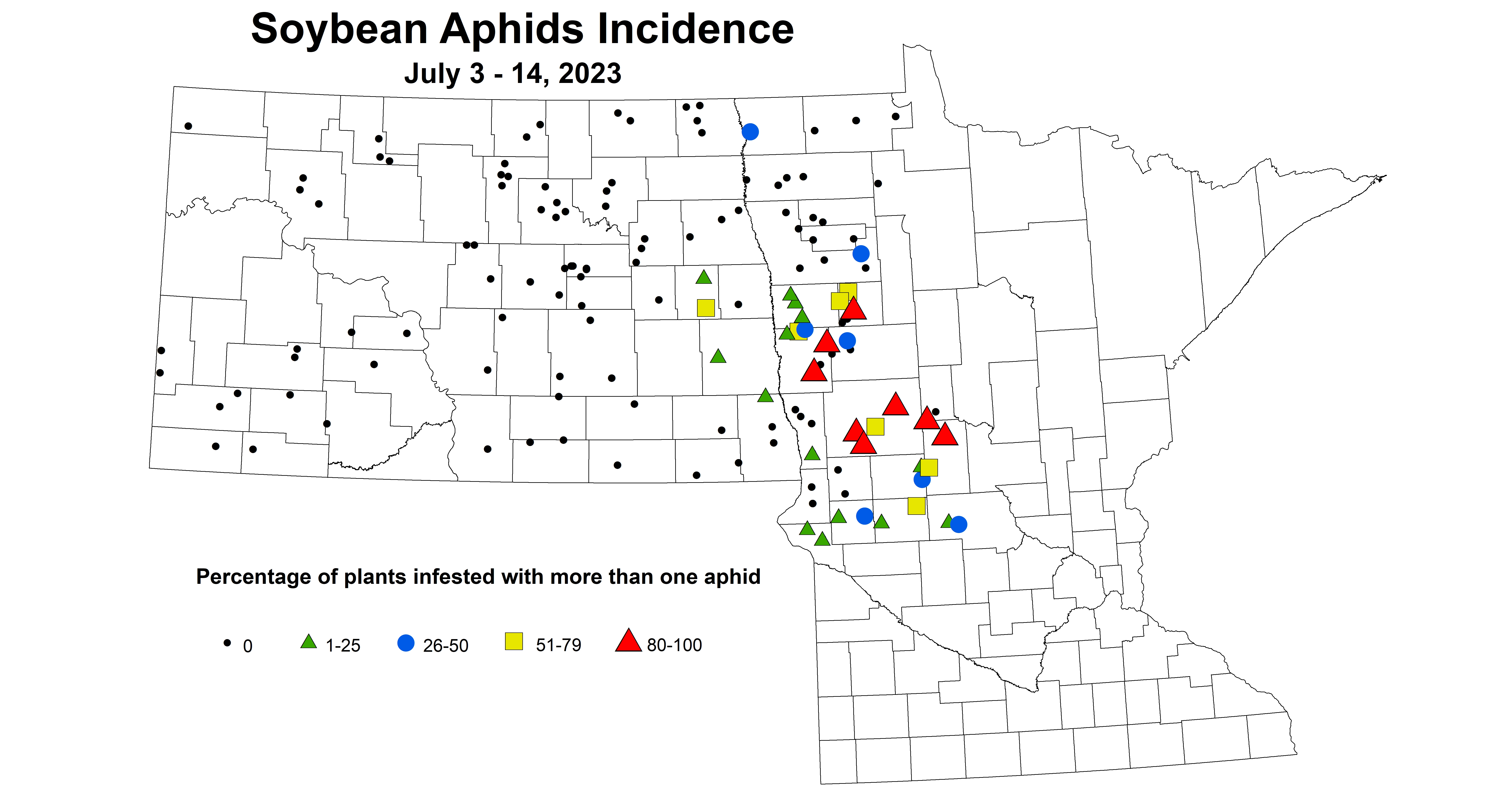 soybean aphid incidence July 3-14 2023