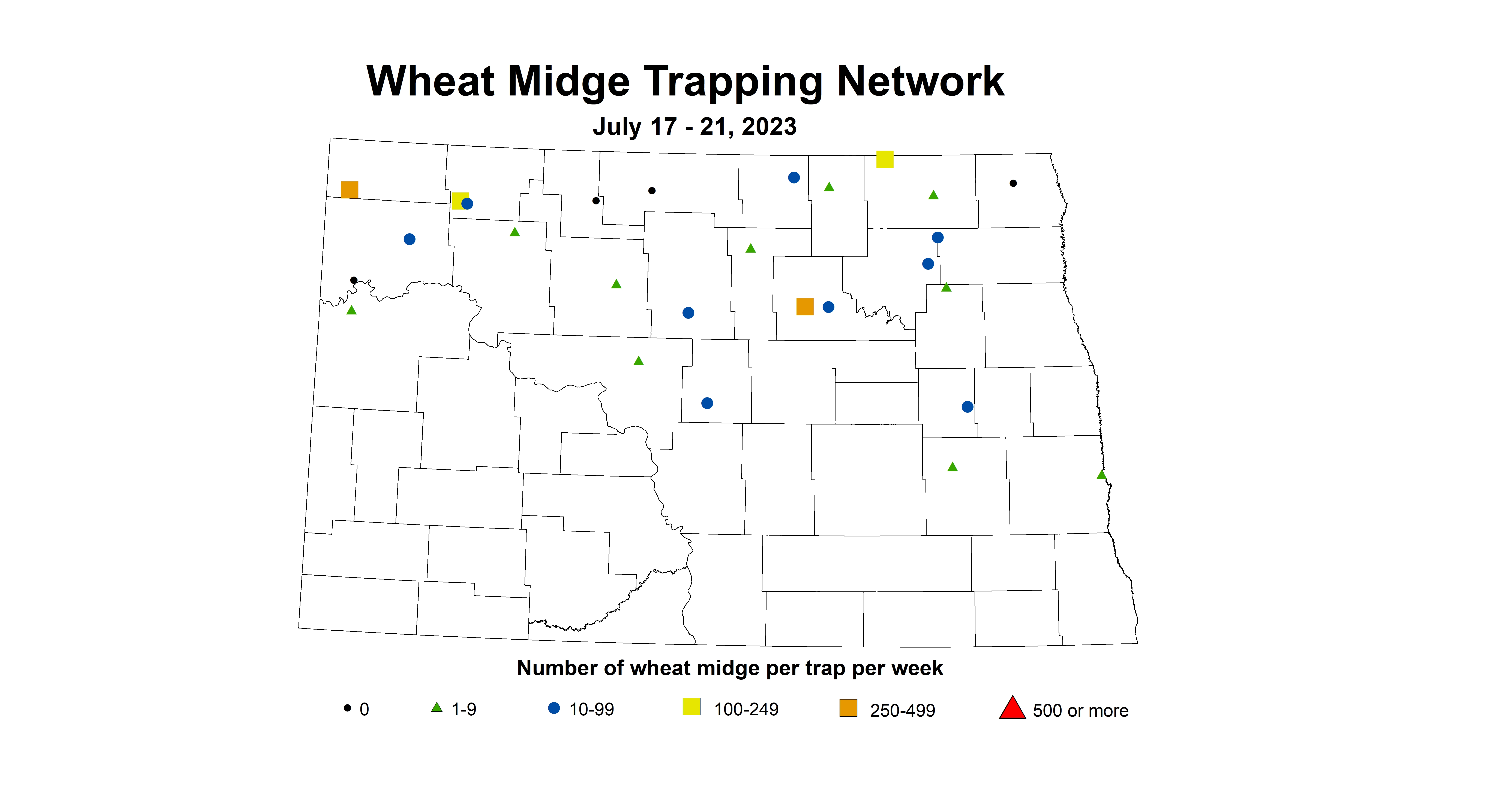 wheat midge trapping network July 17-21 2023