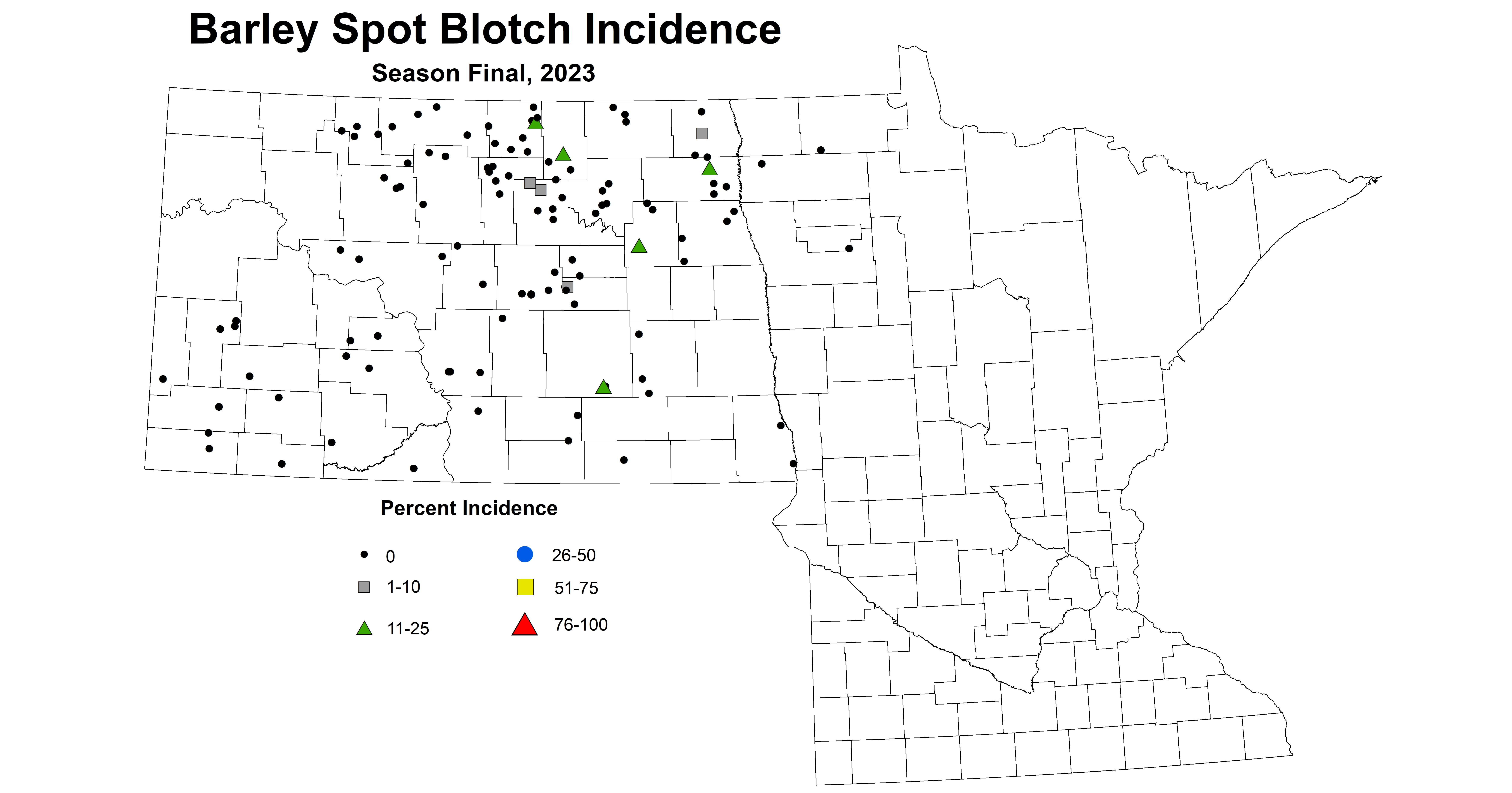 barley spot blotch incidence season final 2023