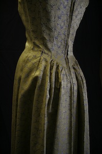 Shirley (Welk) Fredricks - Gold and Blue Brocade Dress (1956)