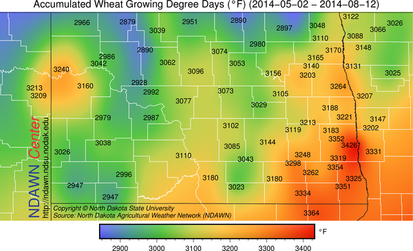 2014 Wheat Growing Season GDDs