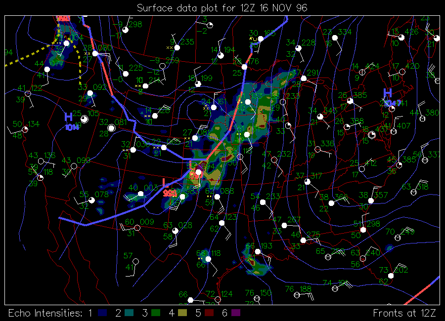 November 16, 1996 Surface Analysis (12Z)