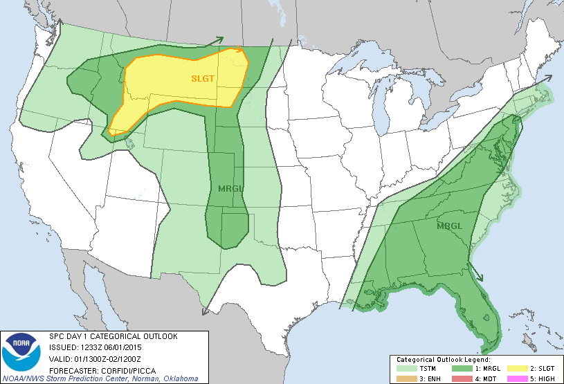 Day 1 Convective Outlook (From SPC)