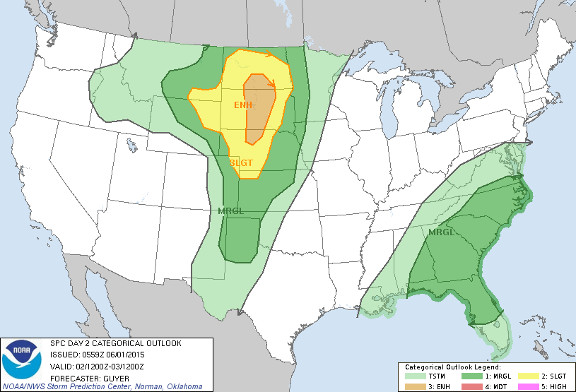 Day 2 SPC Severe Outlook