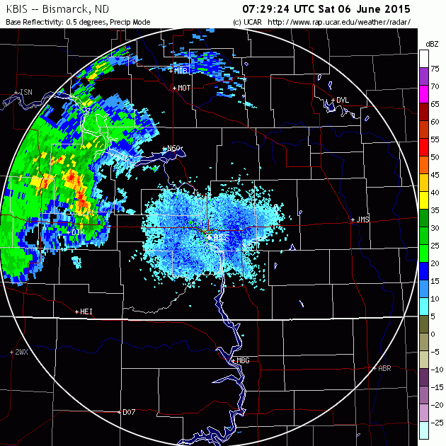Radar Loop from near 1:30 AM through 8:00 AM CDT June 6, 2015
