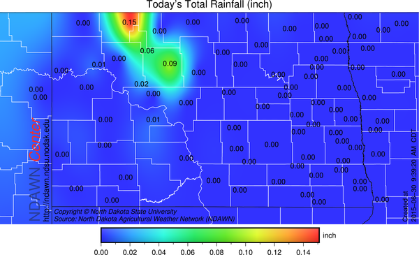 Rainfall through 9:30 AM June 30, 2015