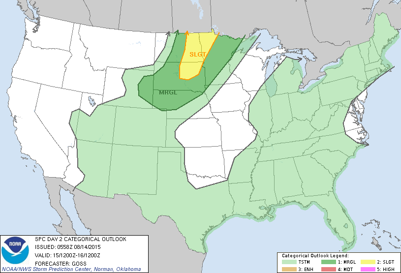 Saturday Severe Weather Outlook