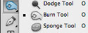 Dodge and burn icons.
