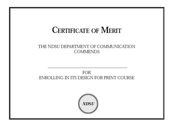 Certificate sample.