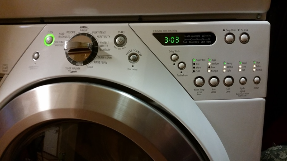white washing machine