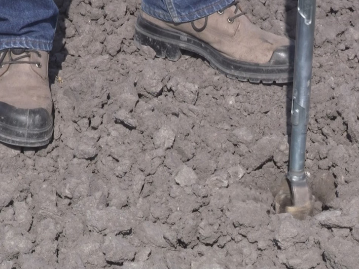 soil sampling using a hand-held auger