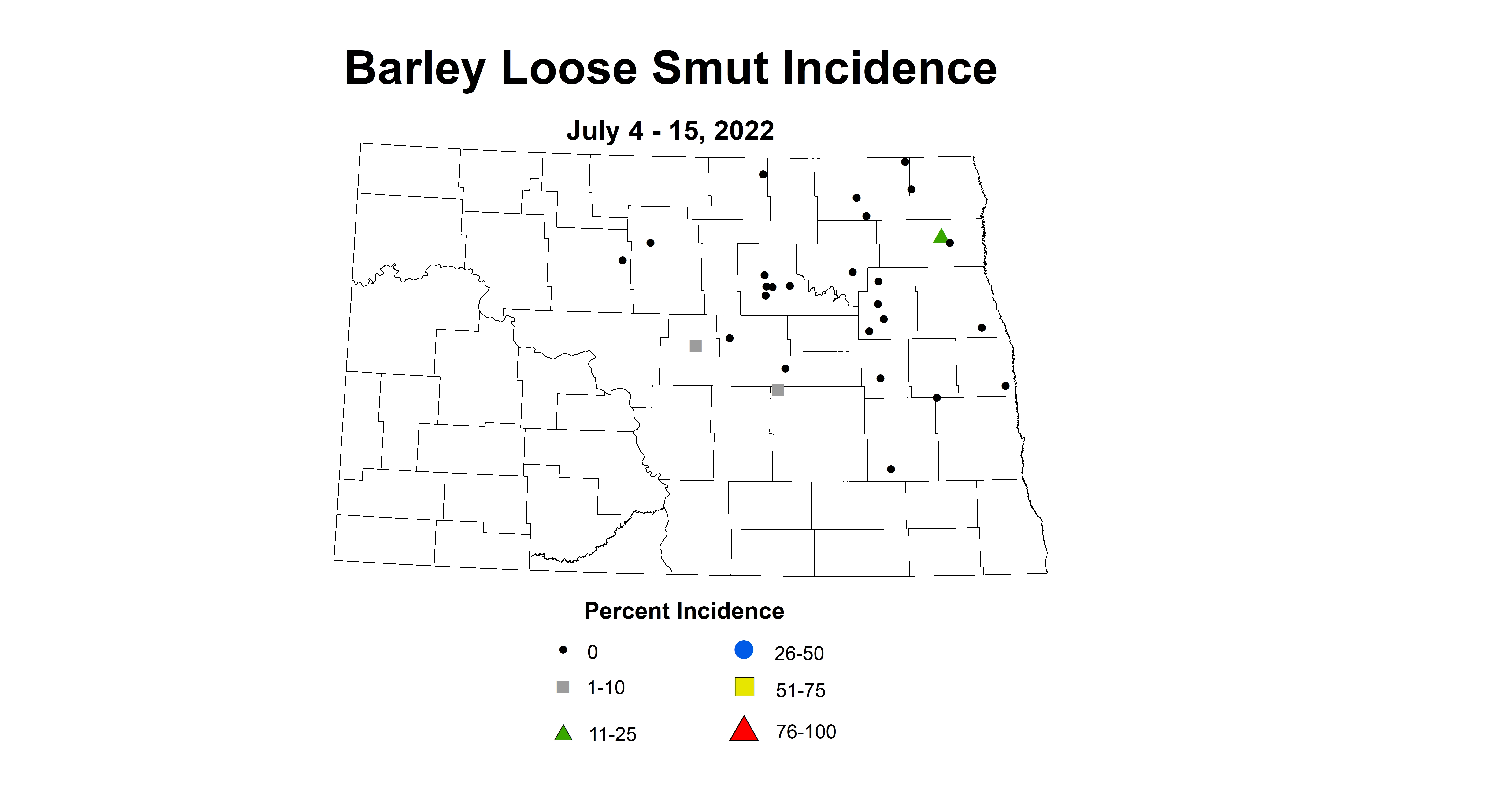 barley loose smut incidence 2022 7.4-7.15