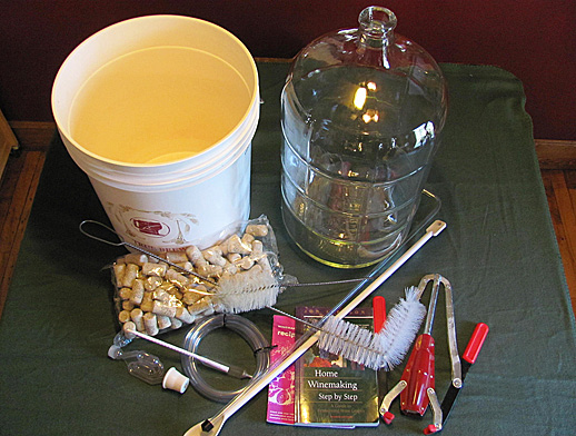 A home winemaking kit.