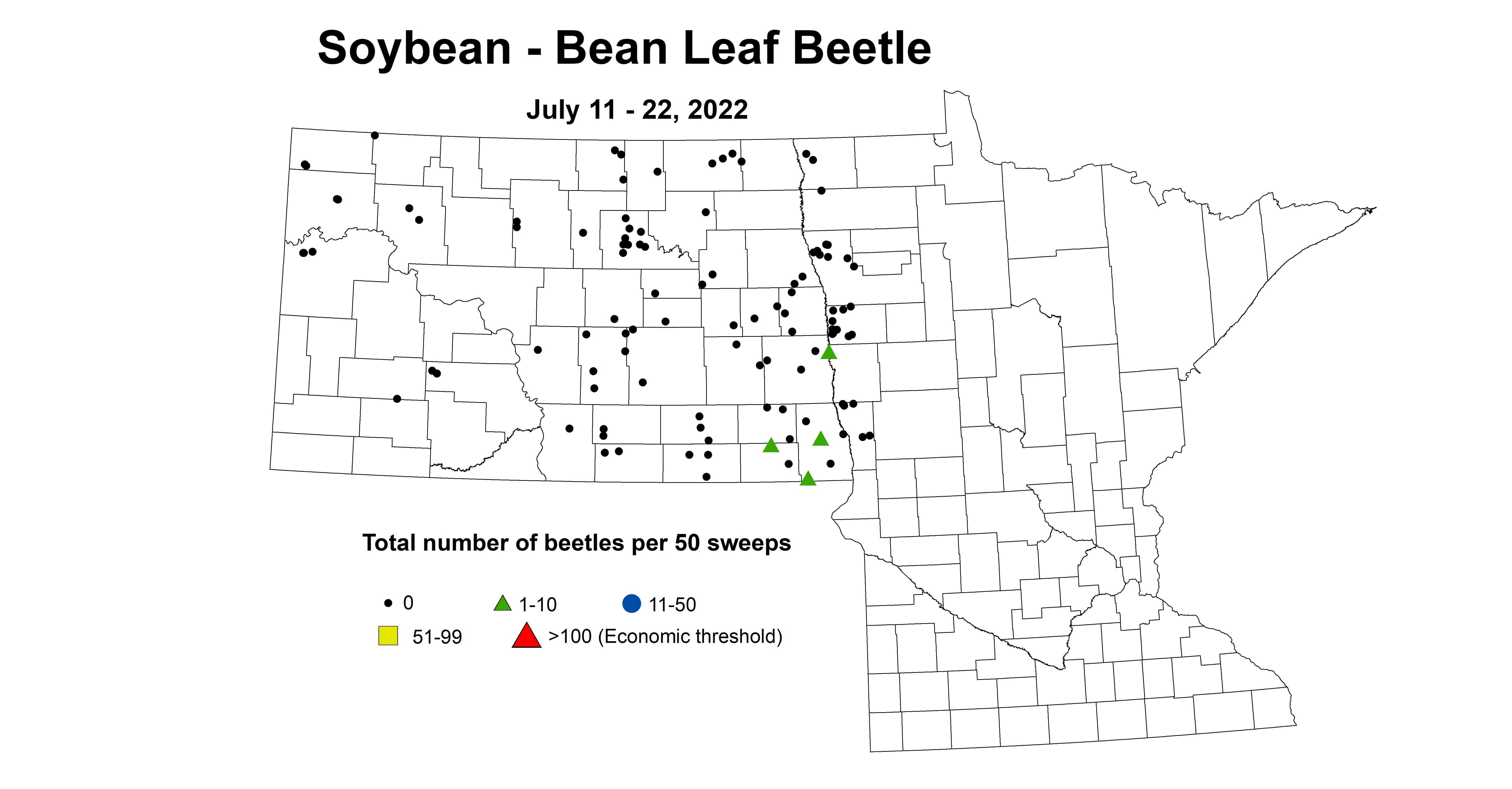 soybean beetle per 50 sweeps 2022 7.11-7.22
