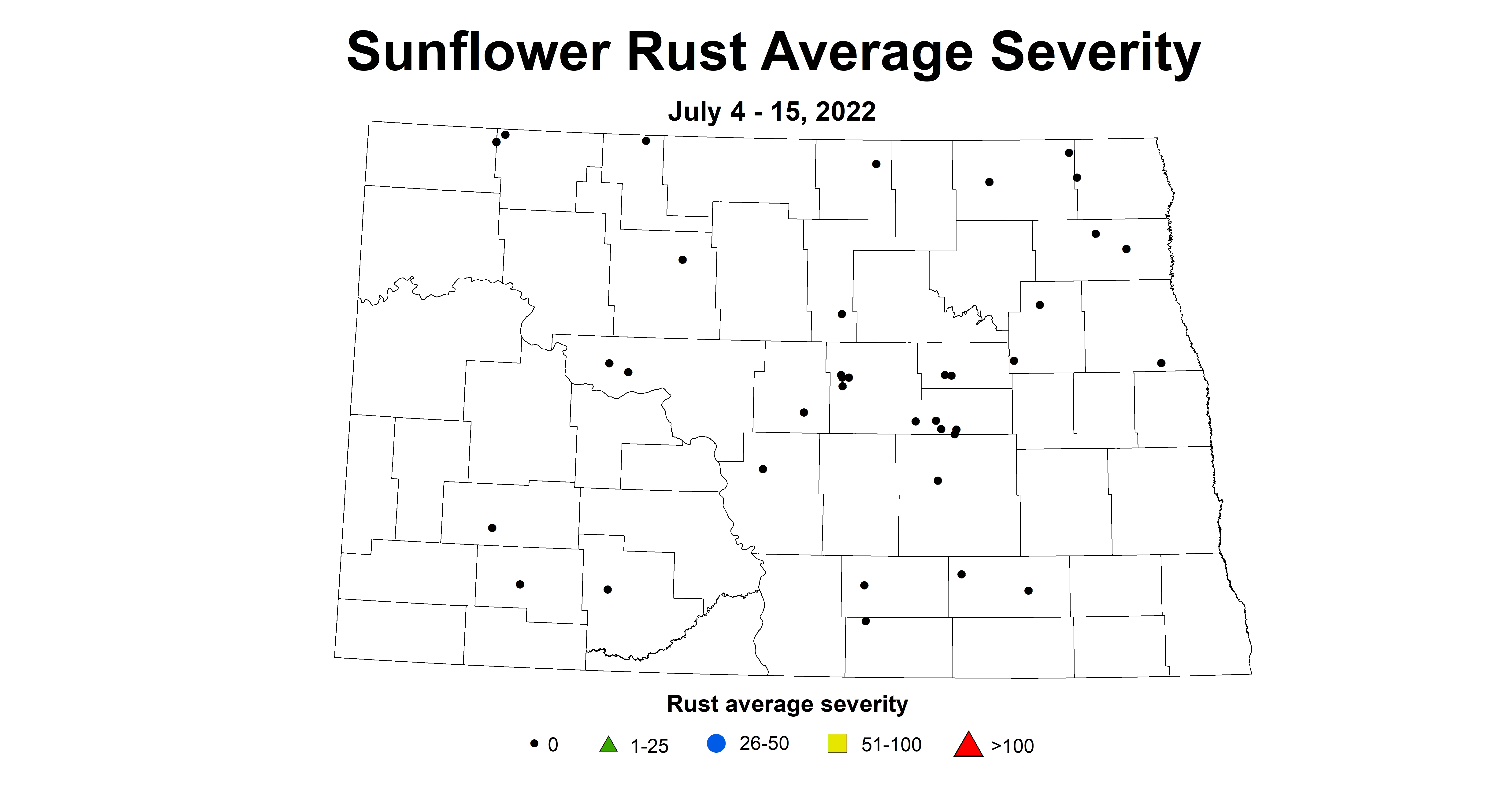 sunflower rust severity 2022 7.4-7.15