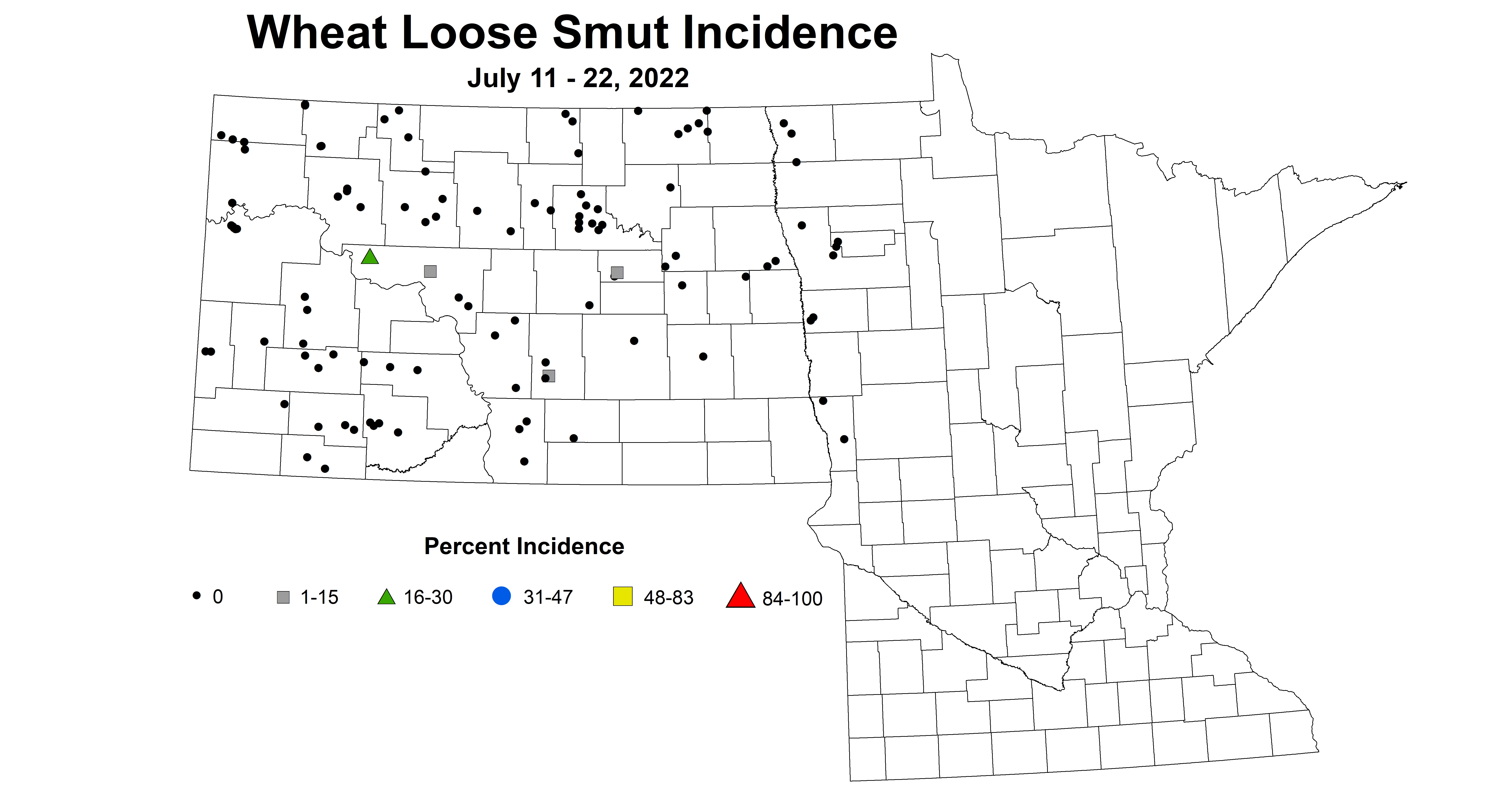 wheat loose smut incidence 2022 7.11-7.22