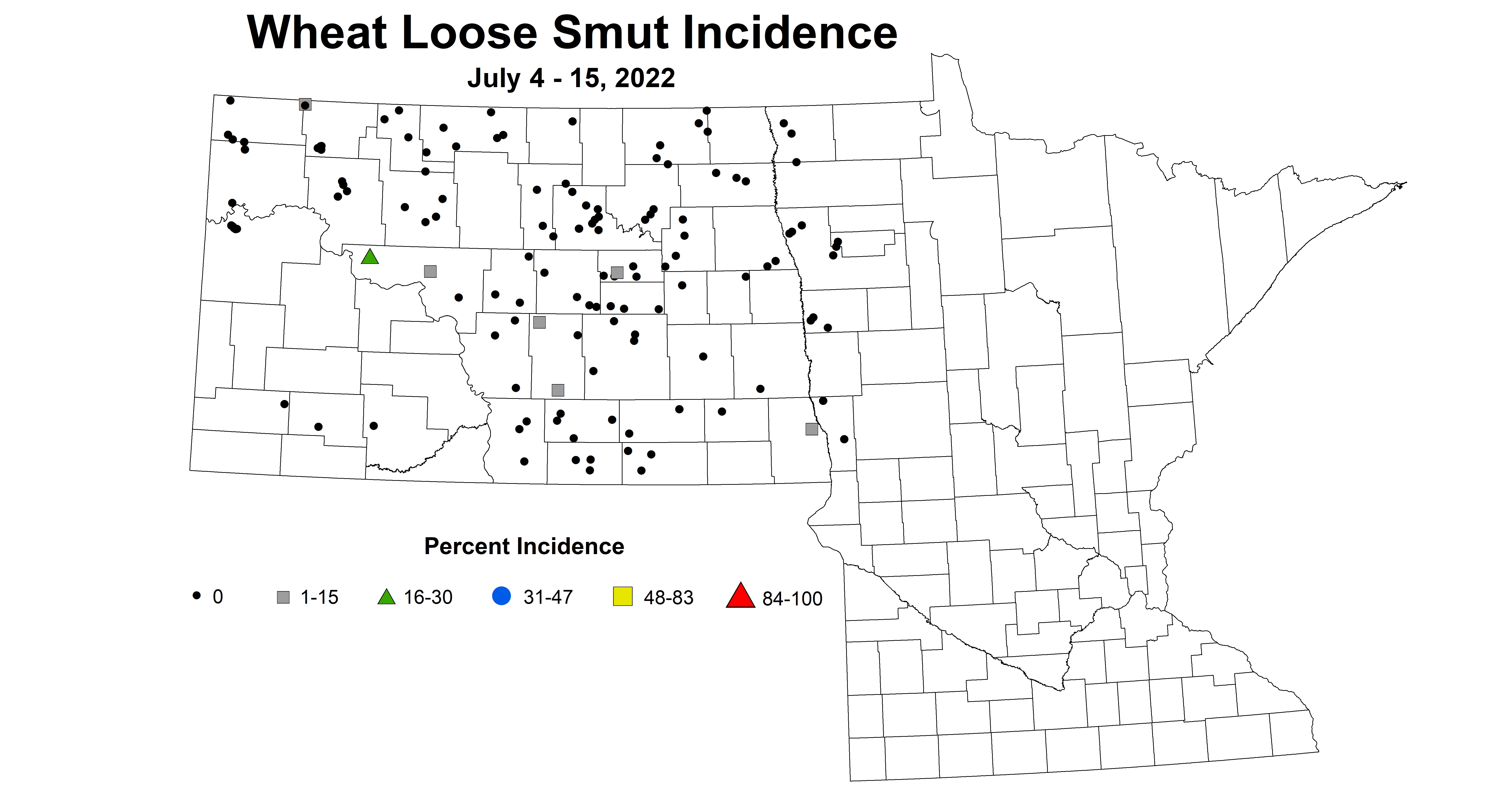 wheat loose smut incidence 2022 7.4-7.15