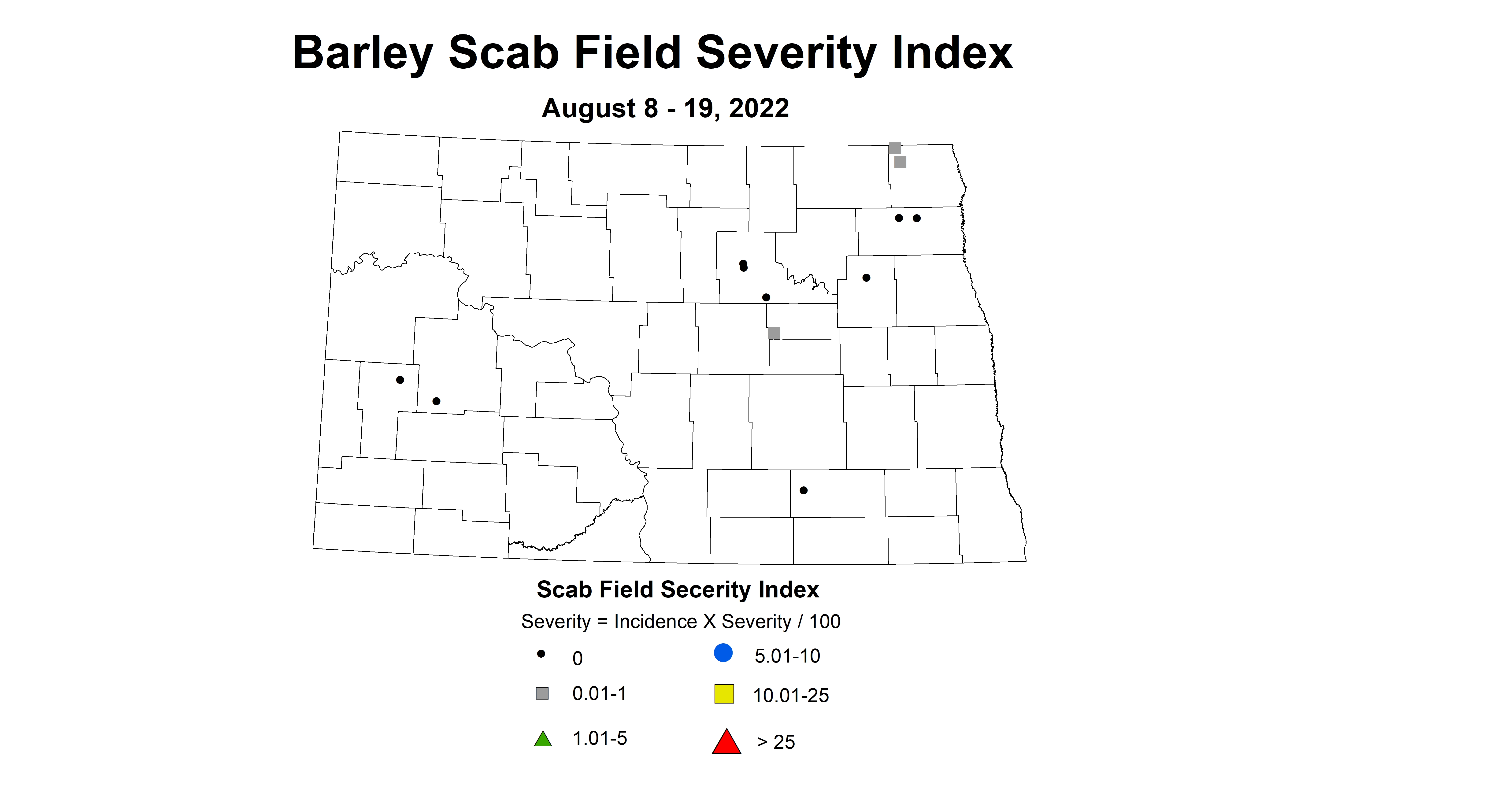 barley scab field severity index 2022 8.8-8.19