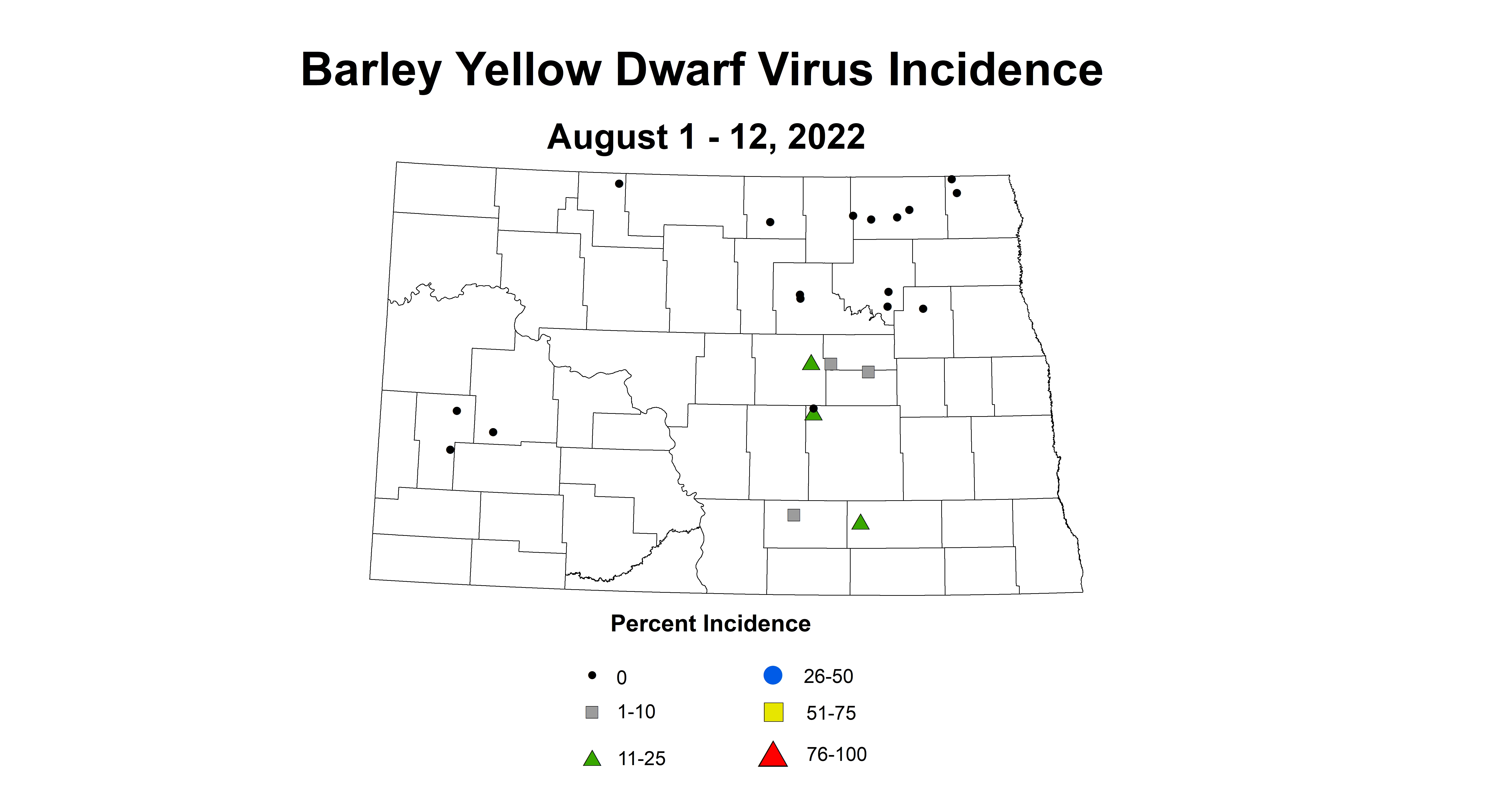 barley yellow dwarf virus incidence 2022 8.1-8.12