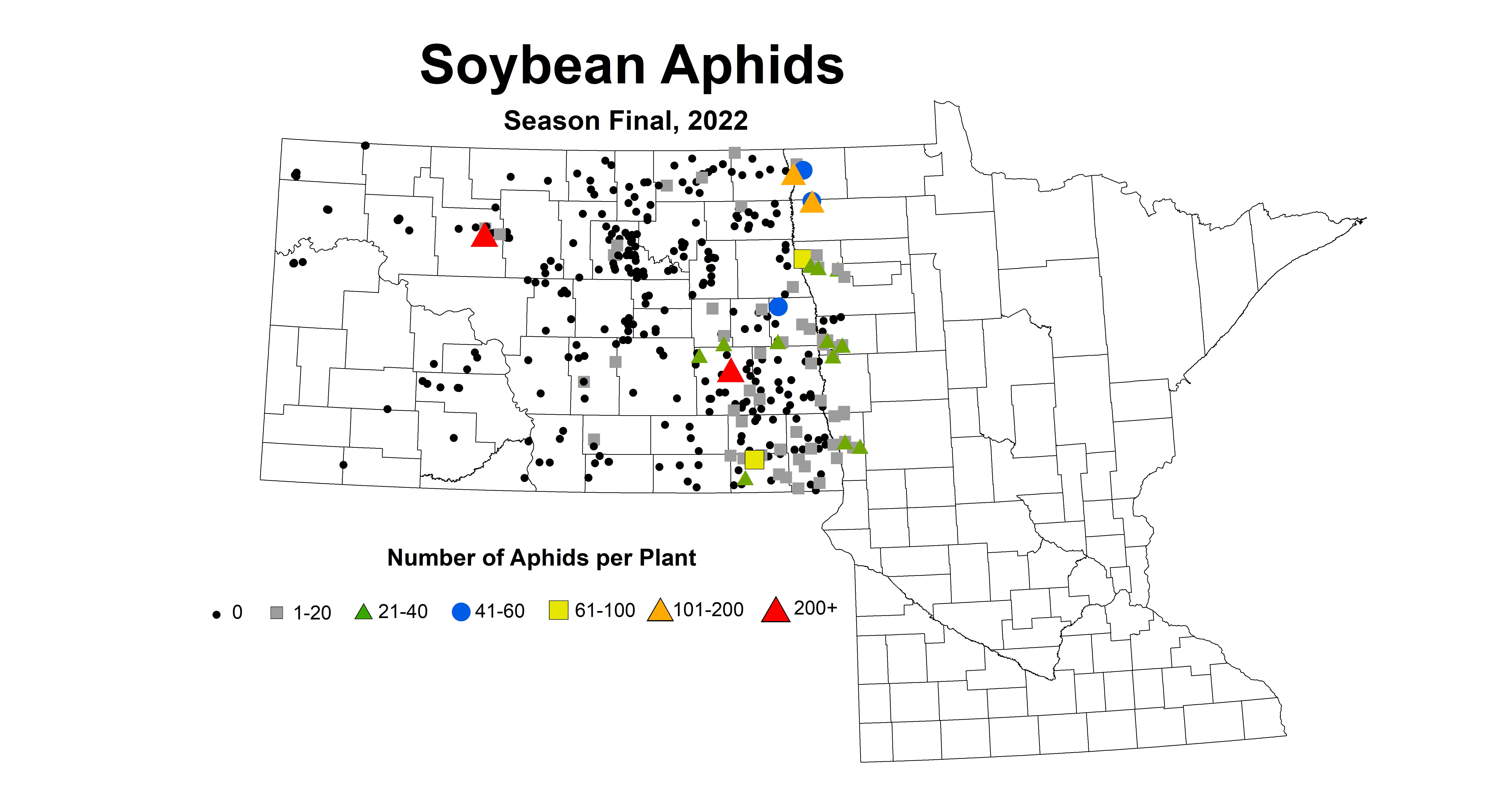 soybean average number of aphids 2022 seasonFinal