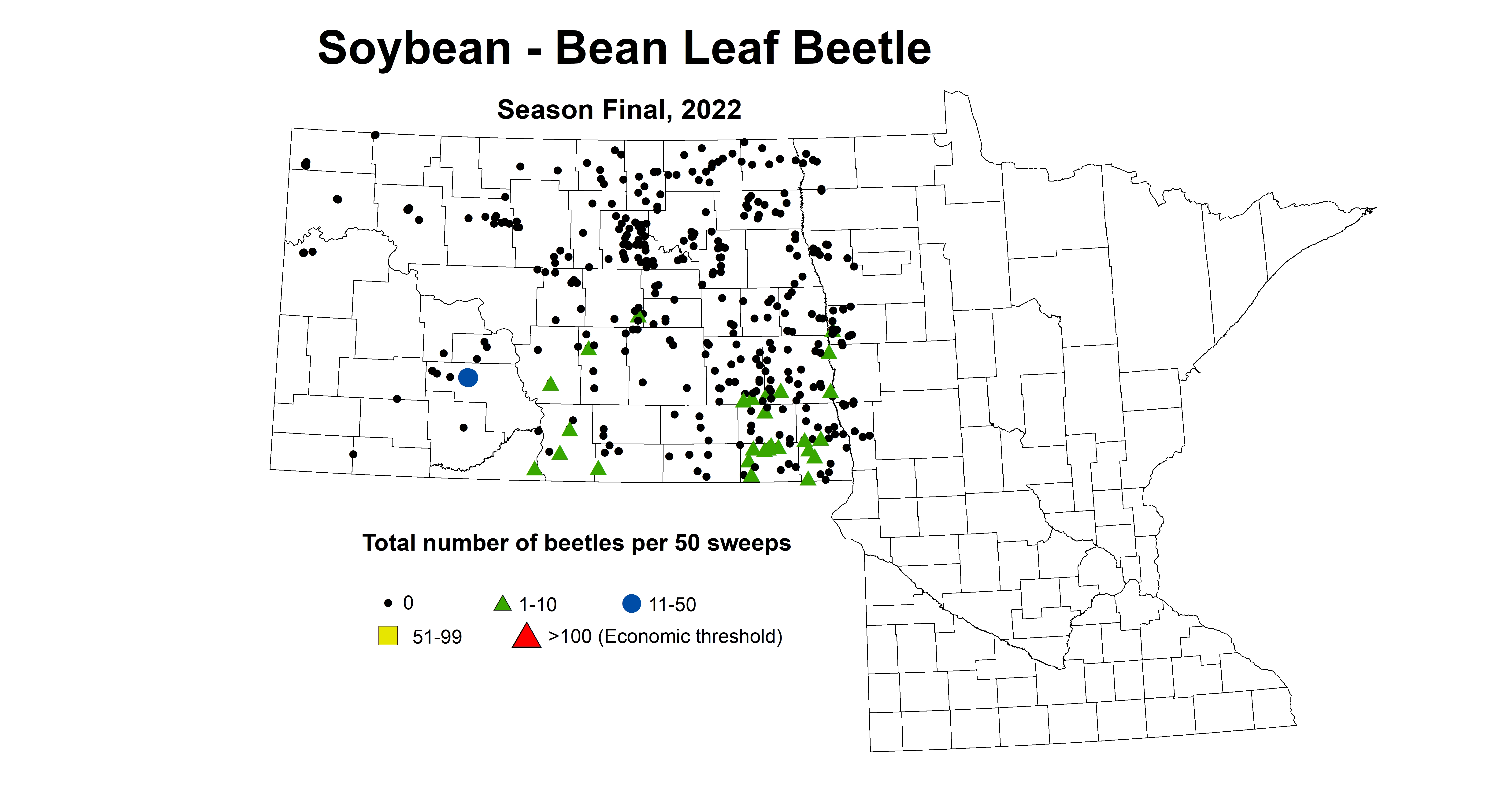 soybean total number of beetles per 50 sweeps 2022 seasonFinal