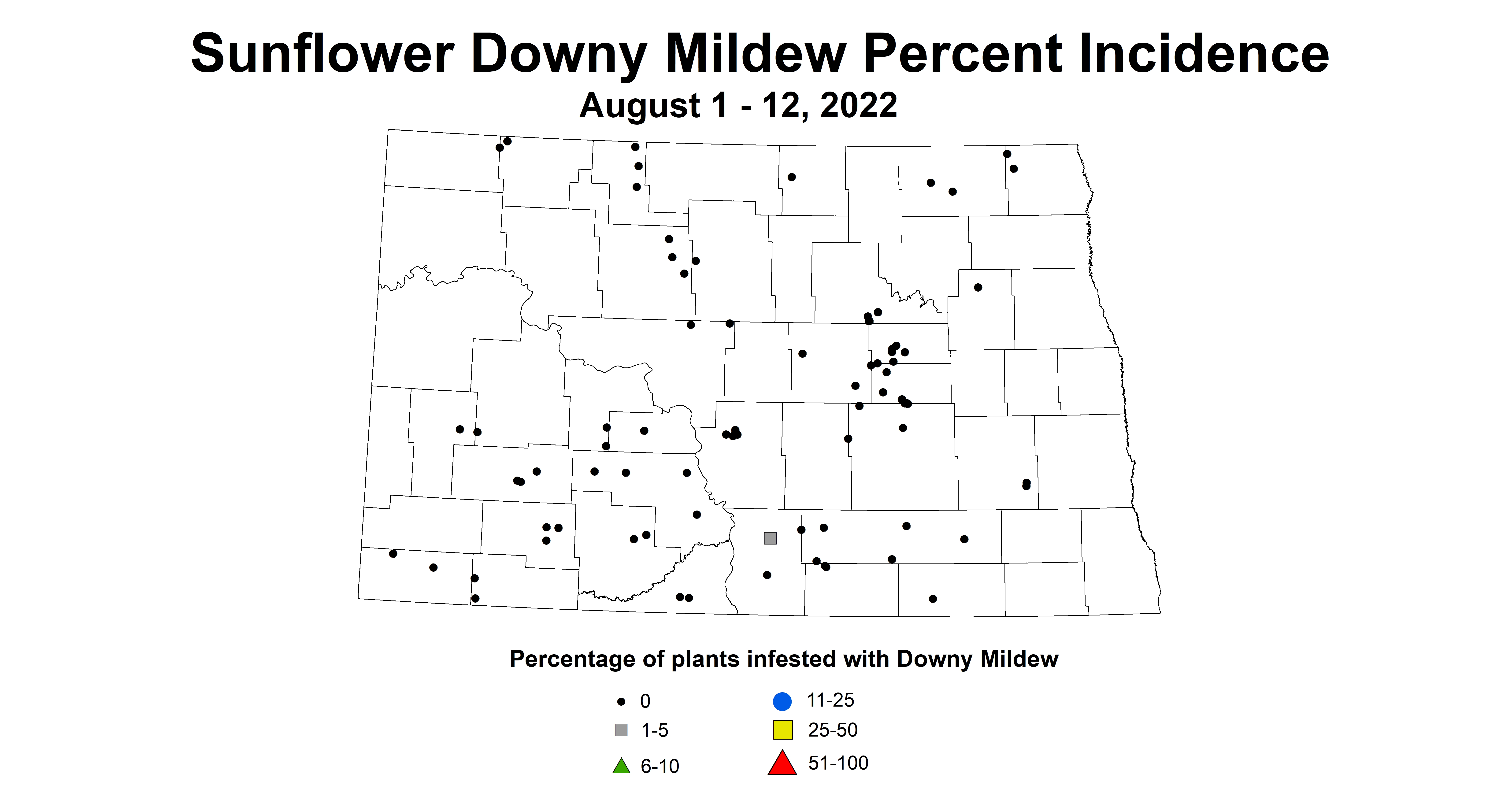 sunflower downy mildew incidence 2022 8.1-8.12