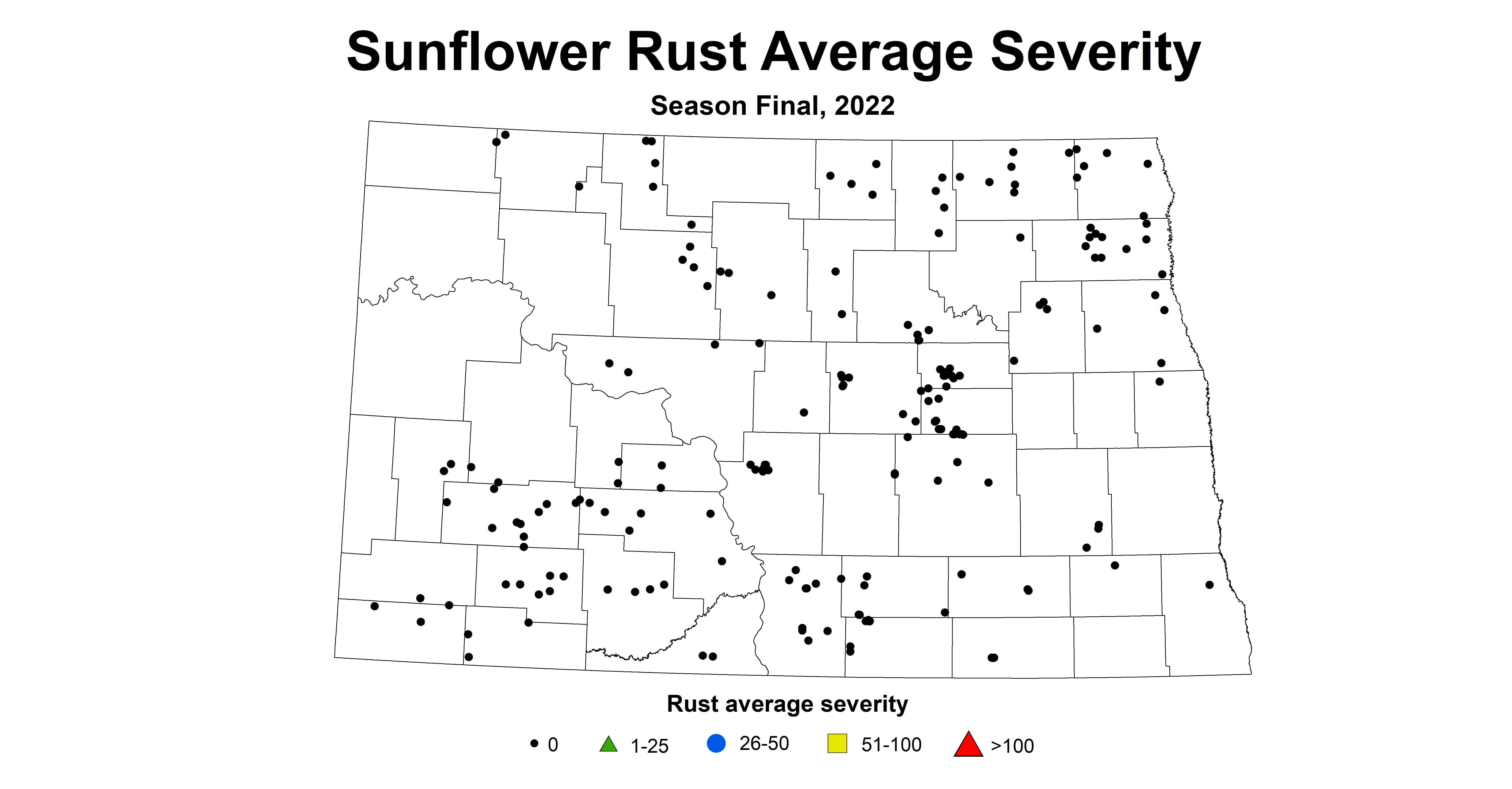 sunflower rust severity 2022 season final