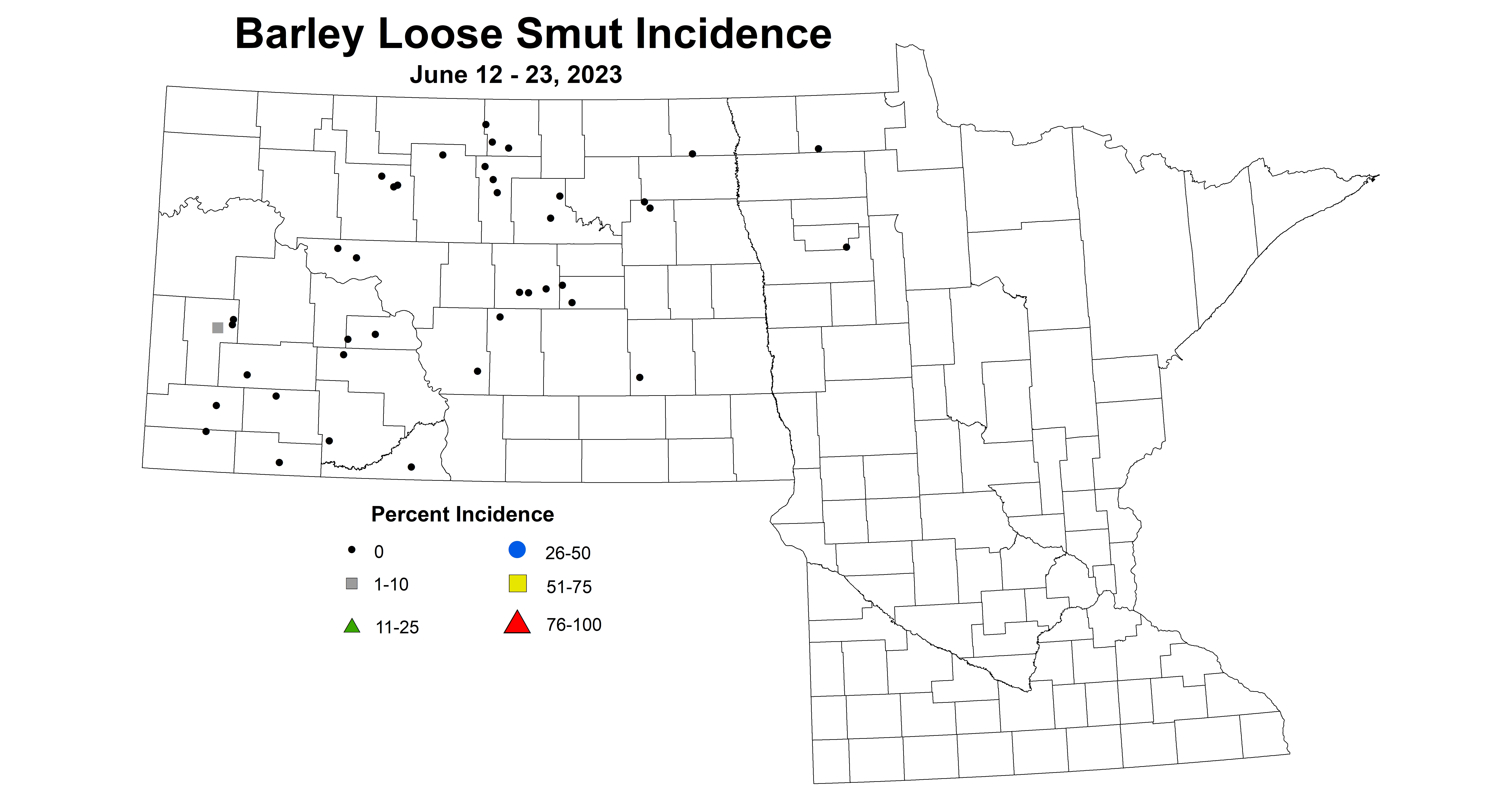 barley loose smut incidence June 12-23 2023 updated