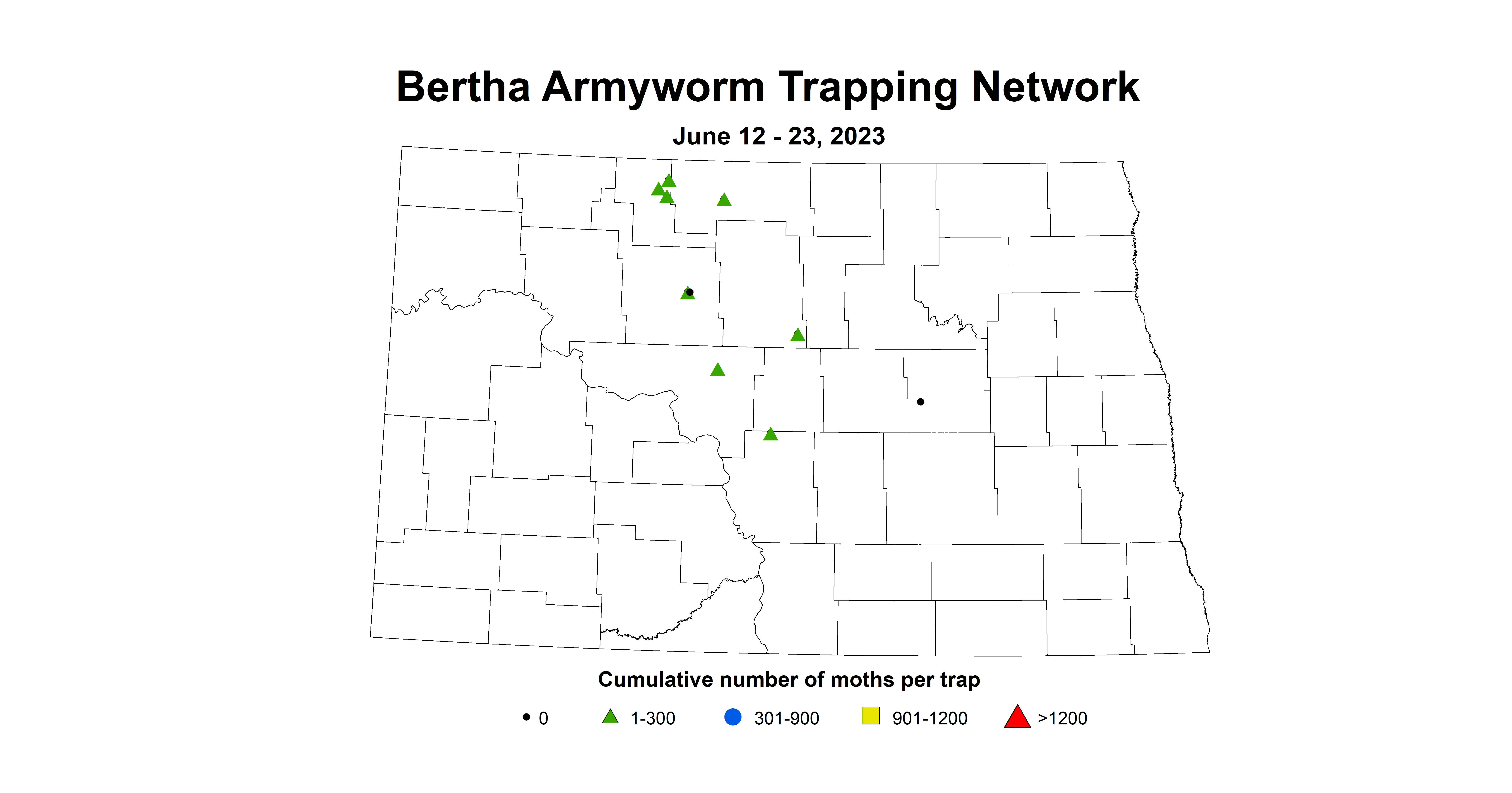 canola armyworm trapping June 12-23 2023