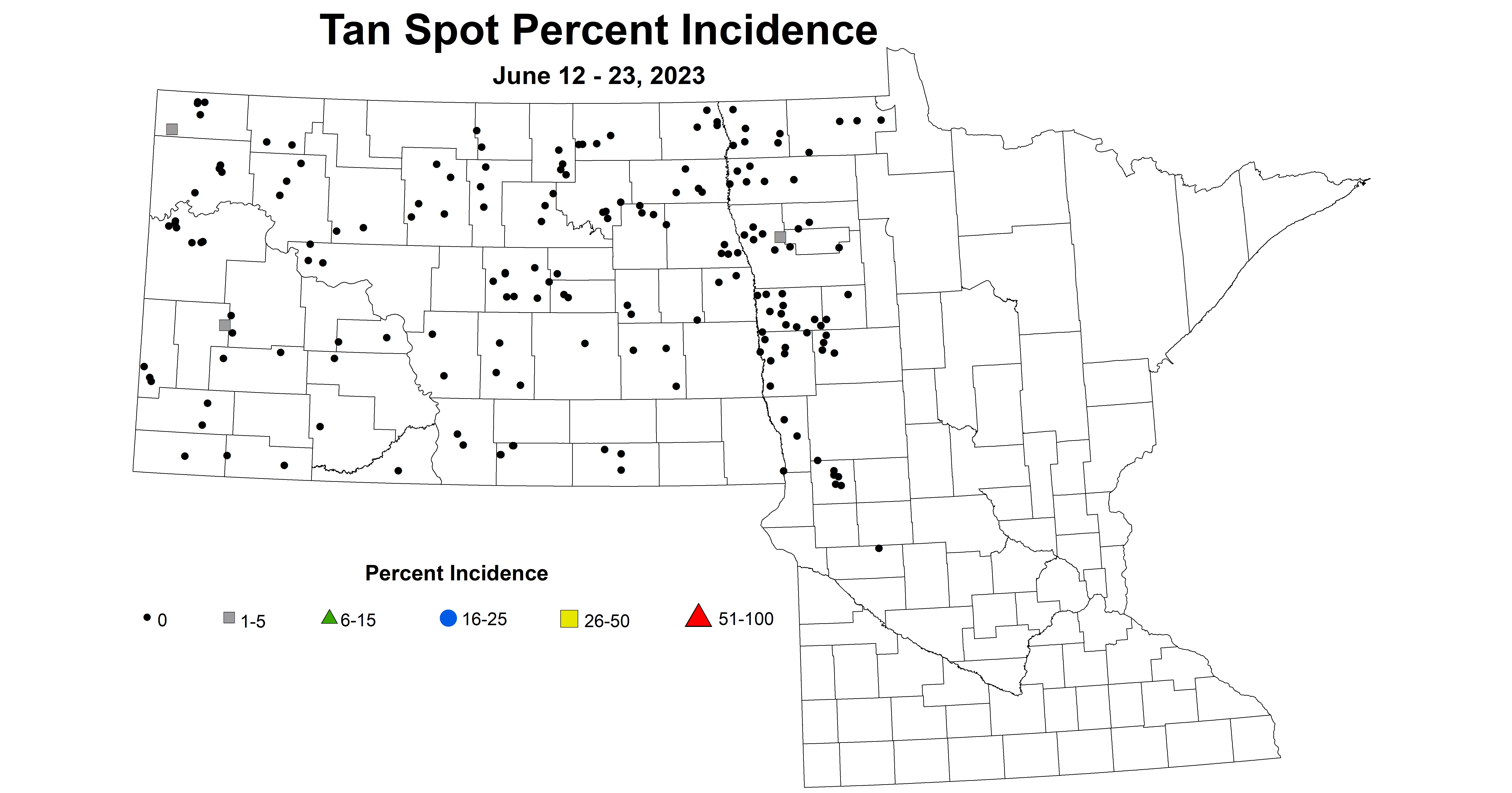 wheat tan spot incidence June 12-23 2023 updated