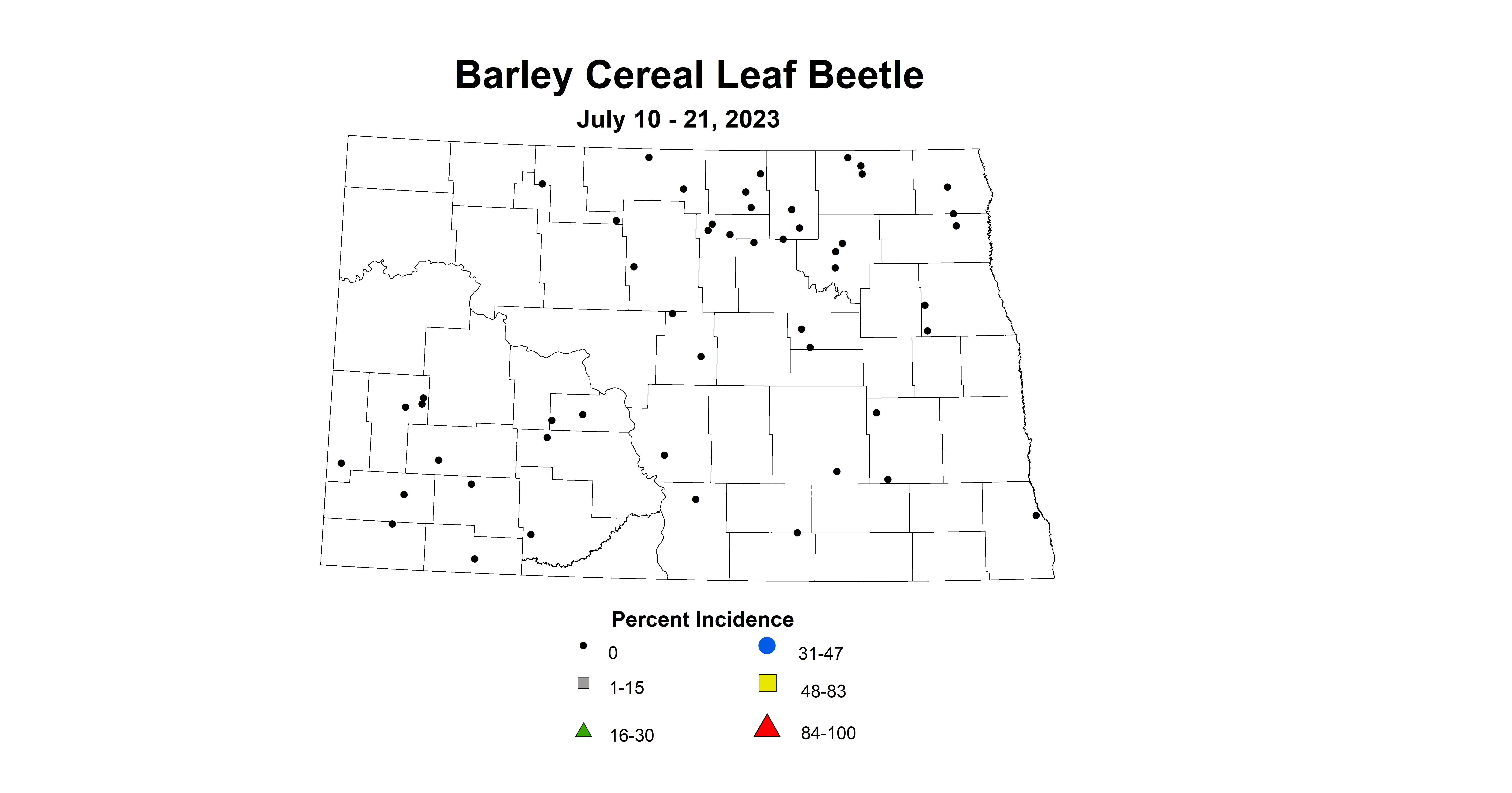 barley cereal leaf beetle July 10-21 2023