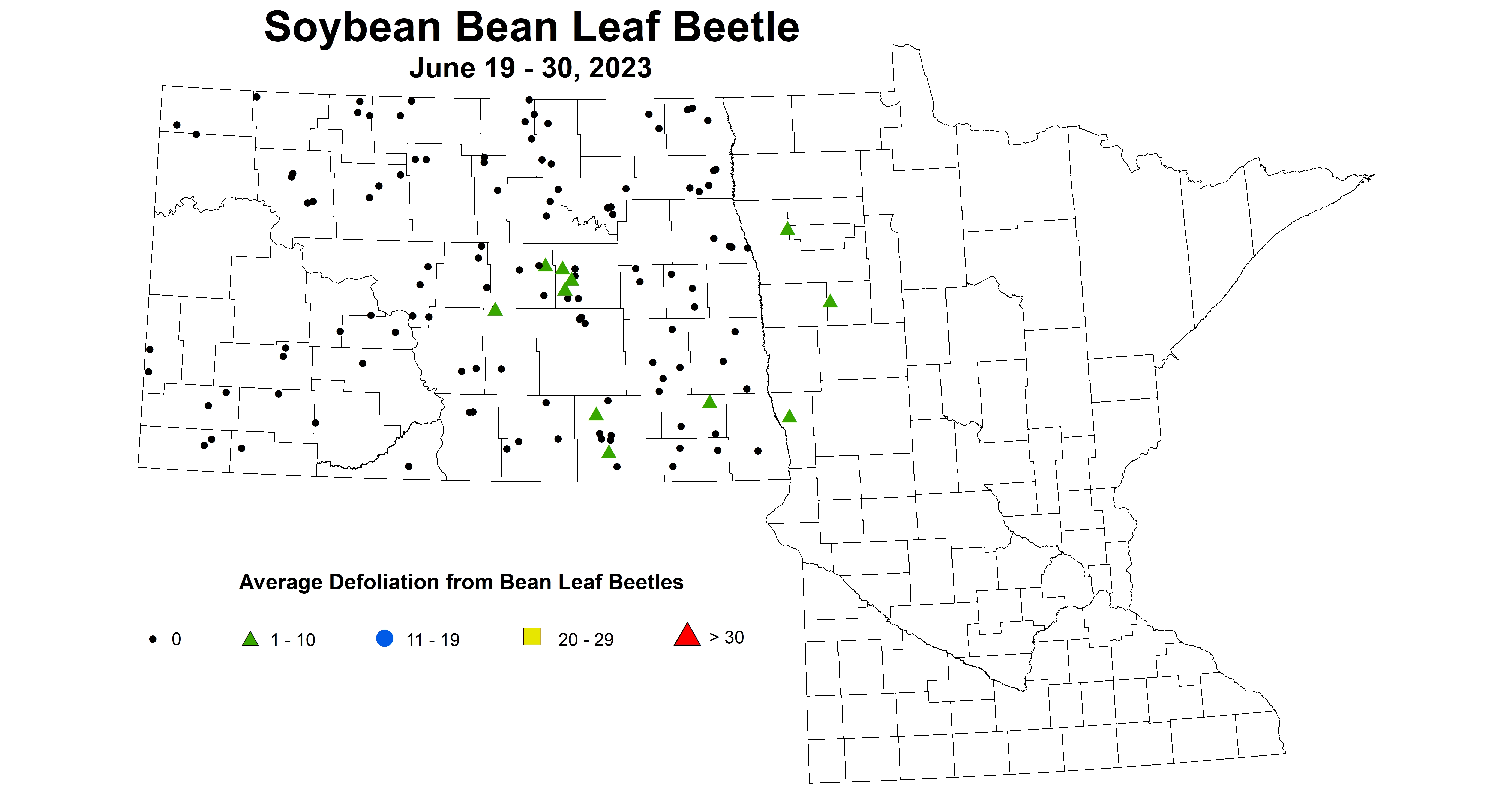 soybean BLB defoliation June 19-30 2023