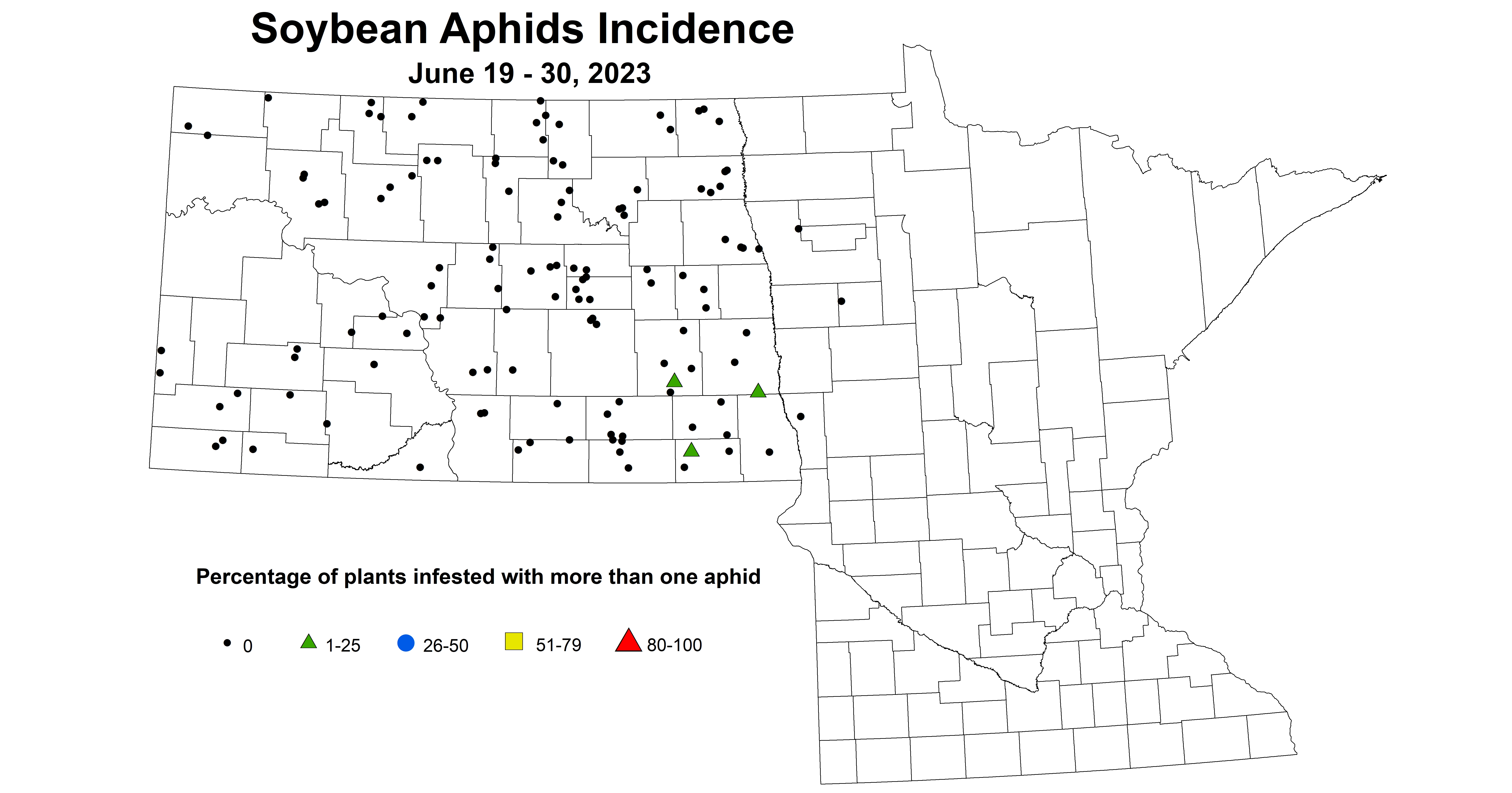 soybean aphid incidence June 19-30 2023