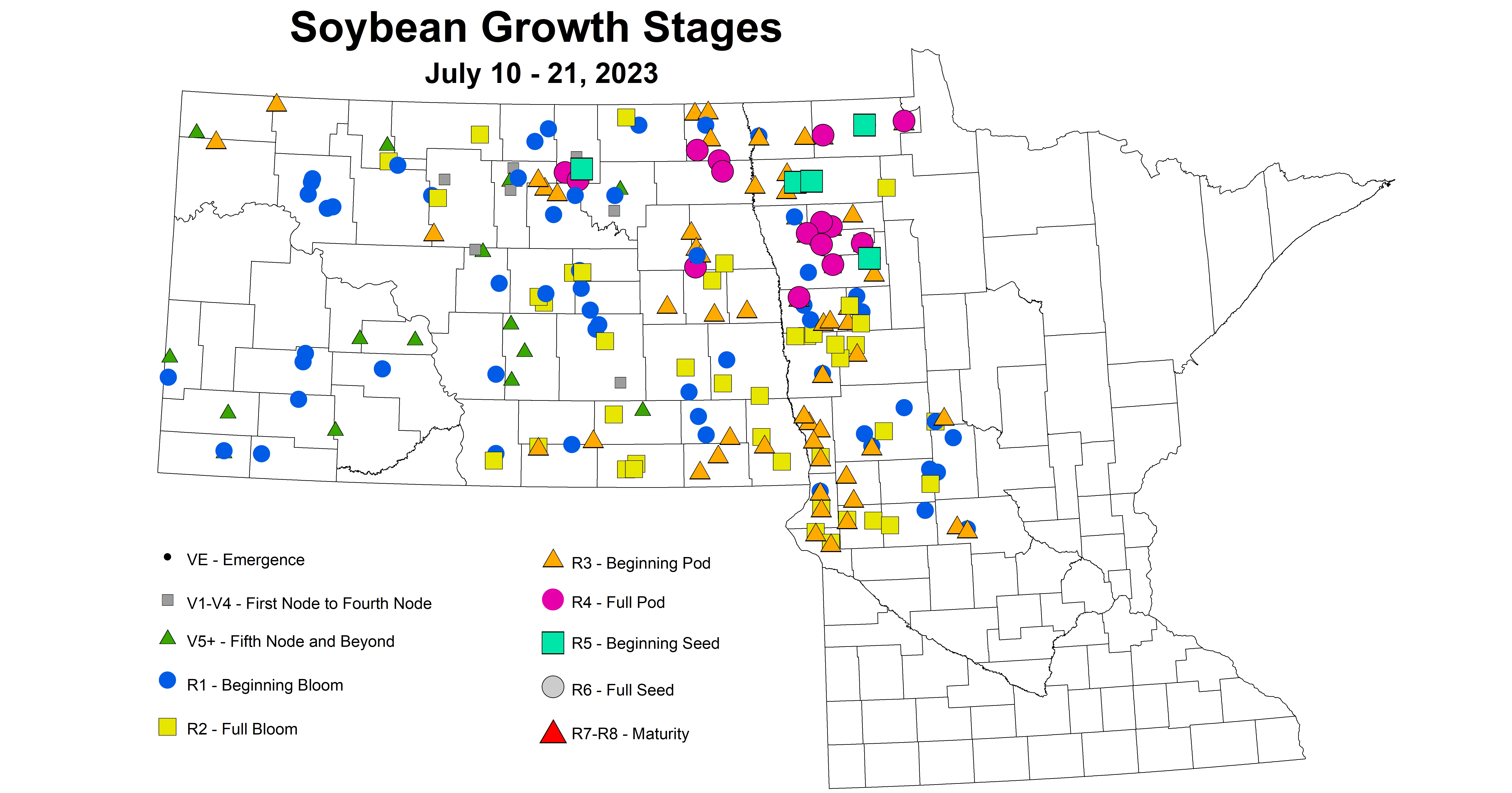soybean growth stages July 10-21 2023