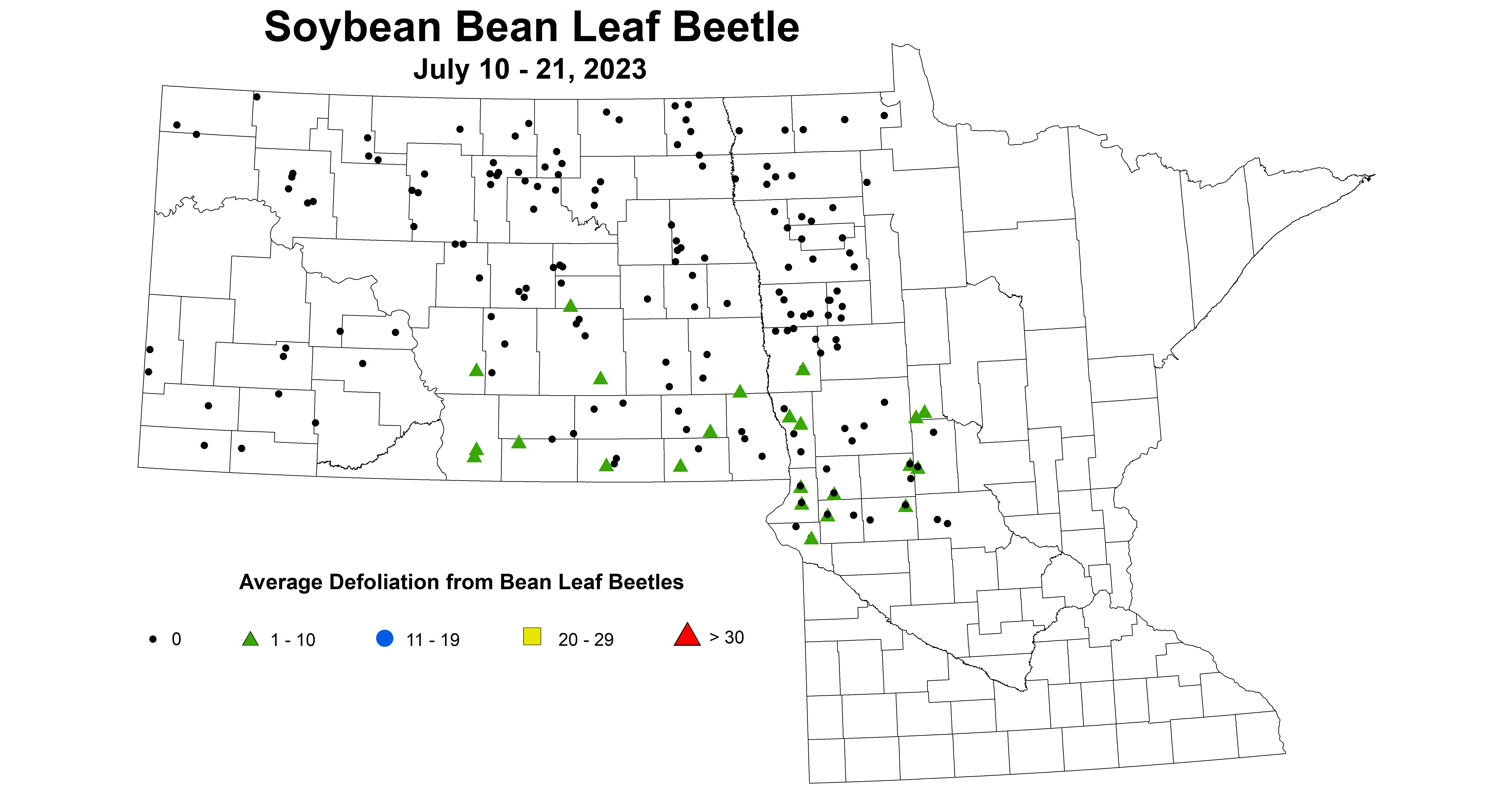 soybean- BLB defoliation July 10-21 2023