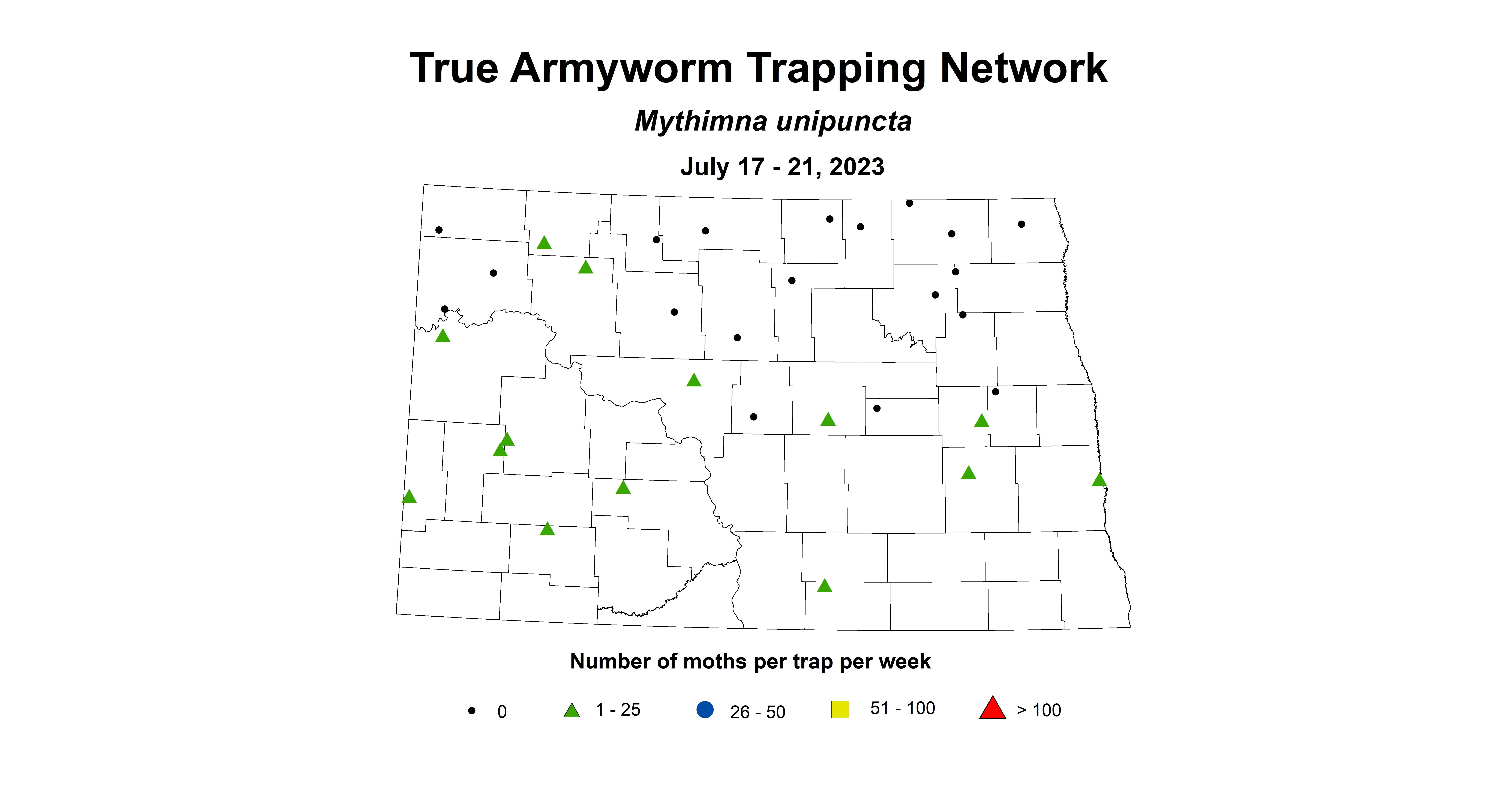 wheat insect trap true armyworm July 17-21 2023