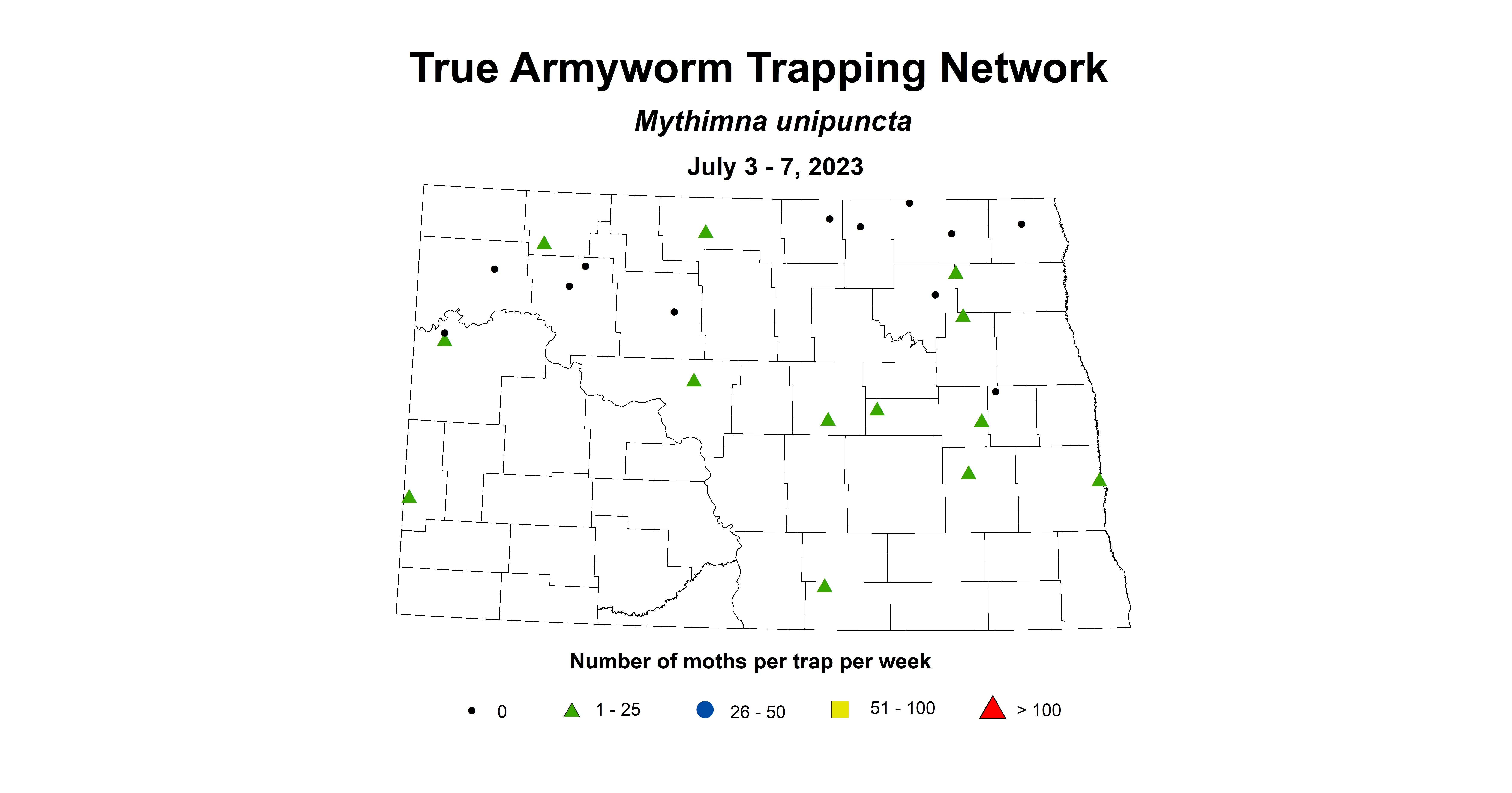 wheat insect trap true armyworm July 3-7 2023