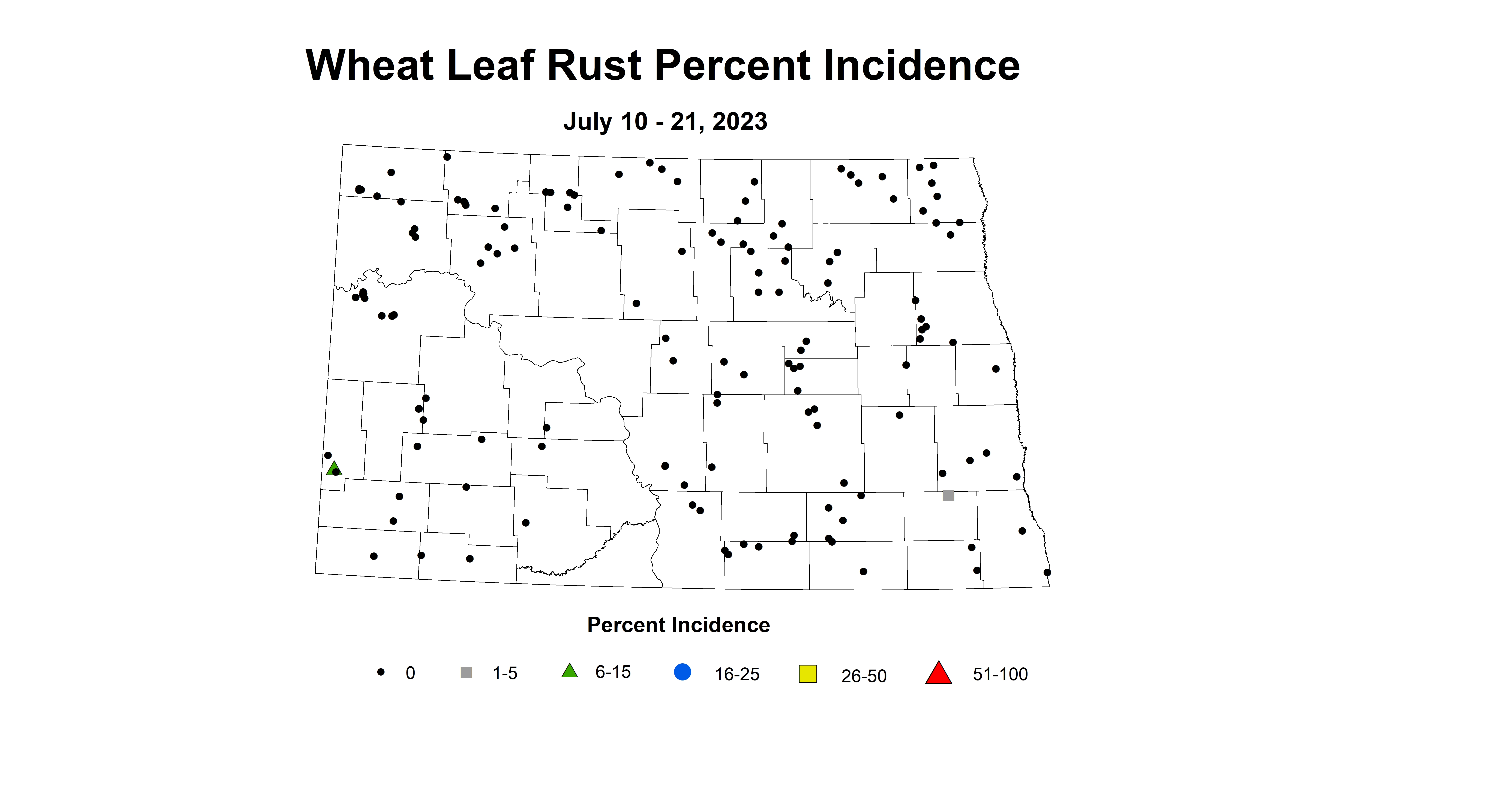 wheat leaf rust incidence July 10-21 2023