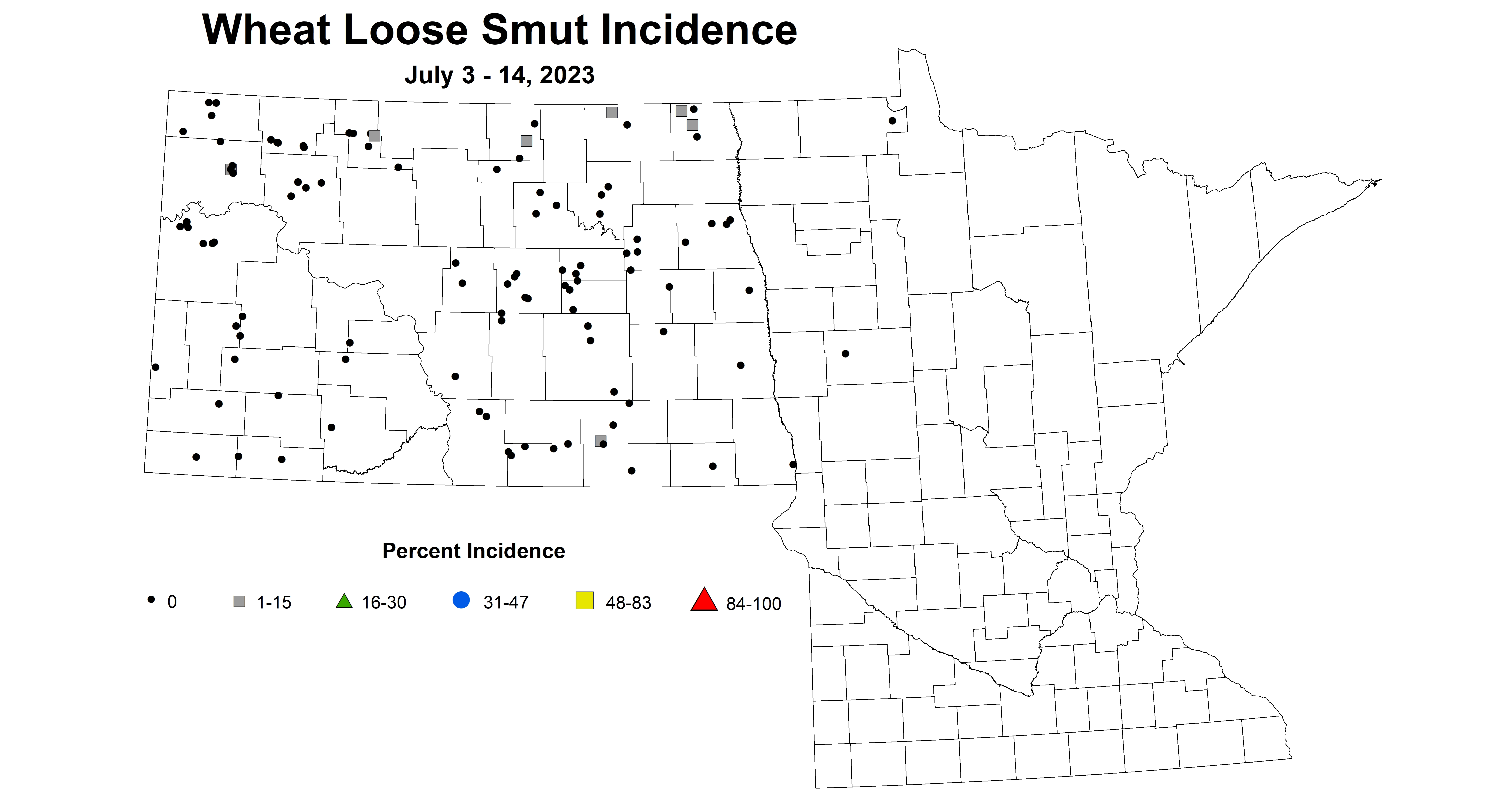 wheat loose smut incidence July 3-14 2023
