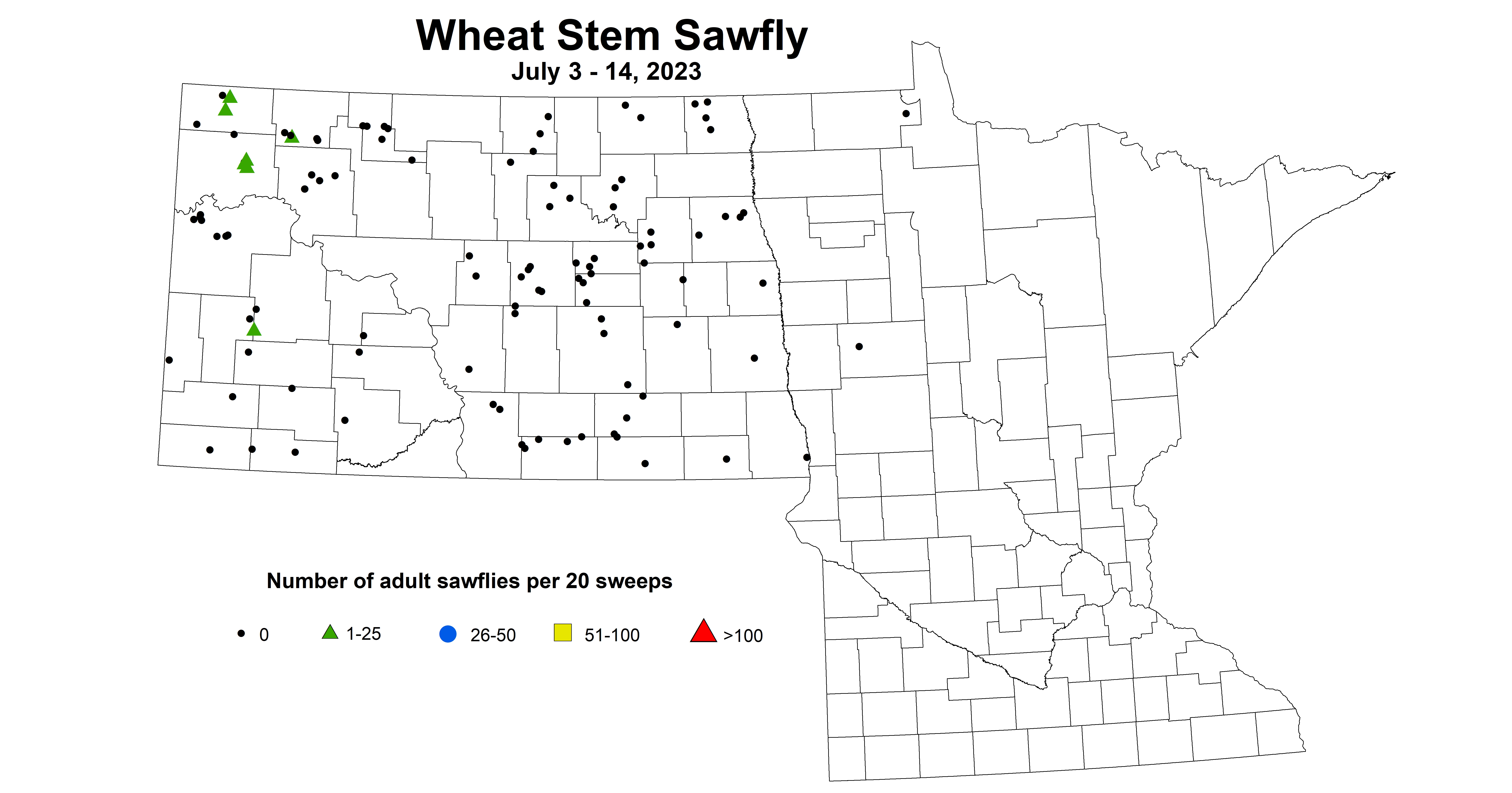 wheat sawfly July 3-14 2023