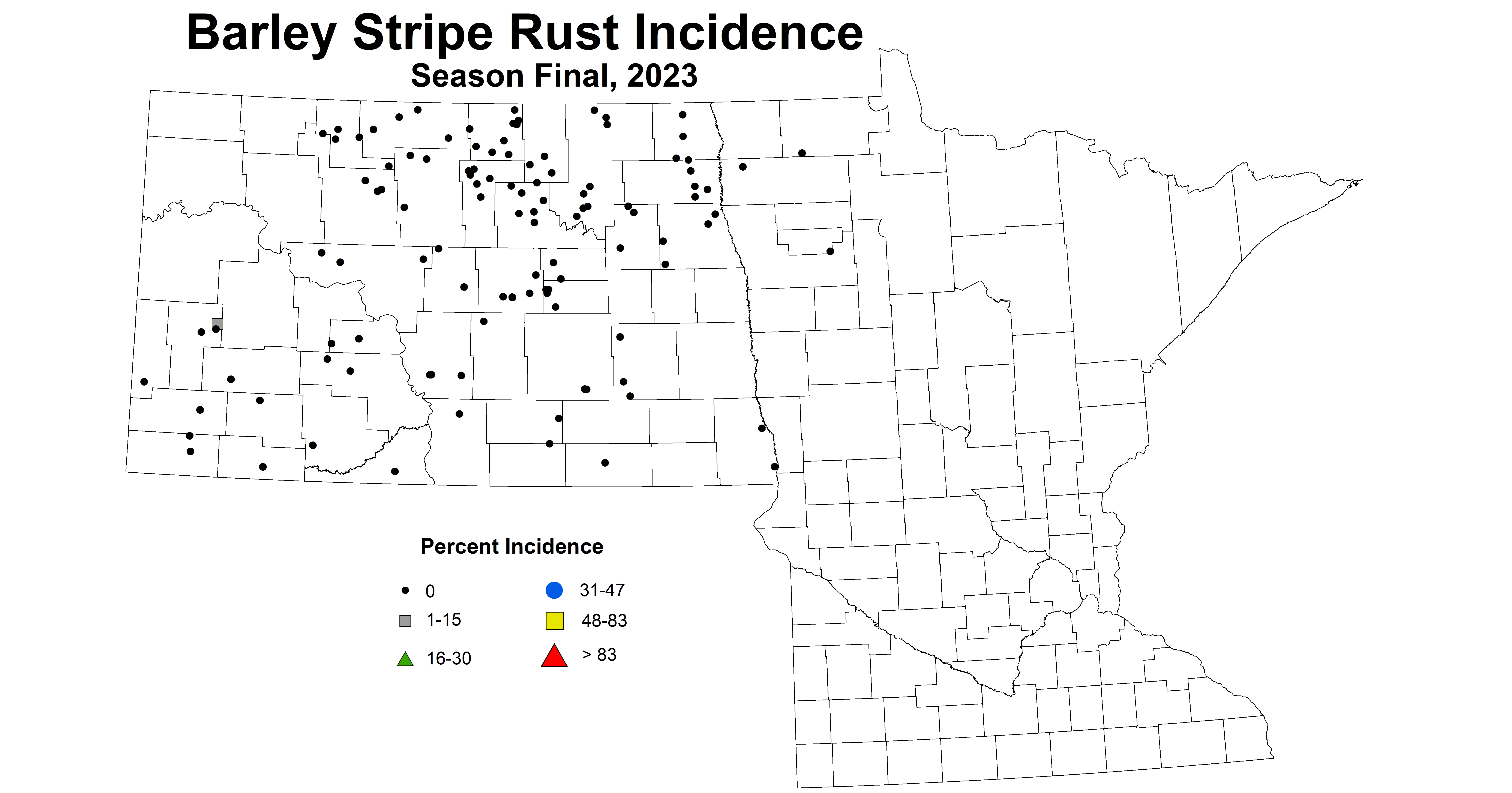 barley stripe rust incidence season final 2023