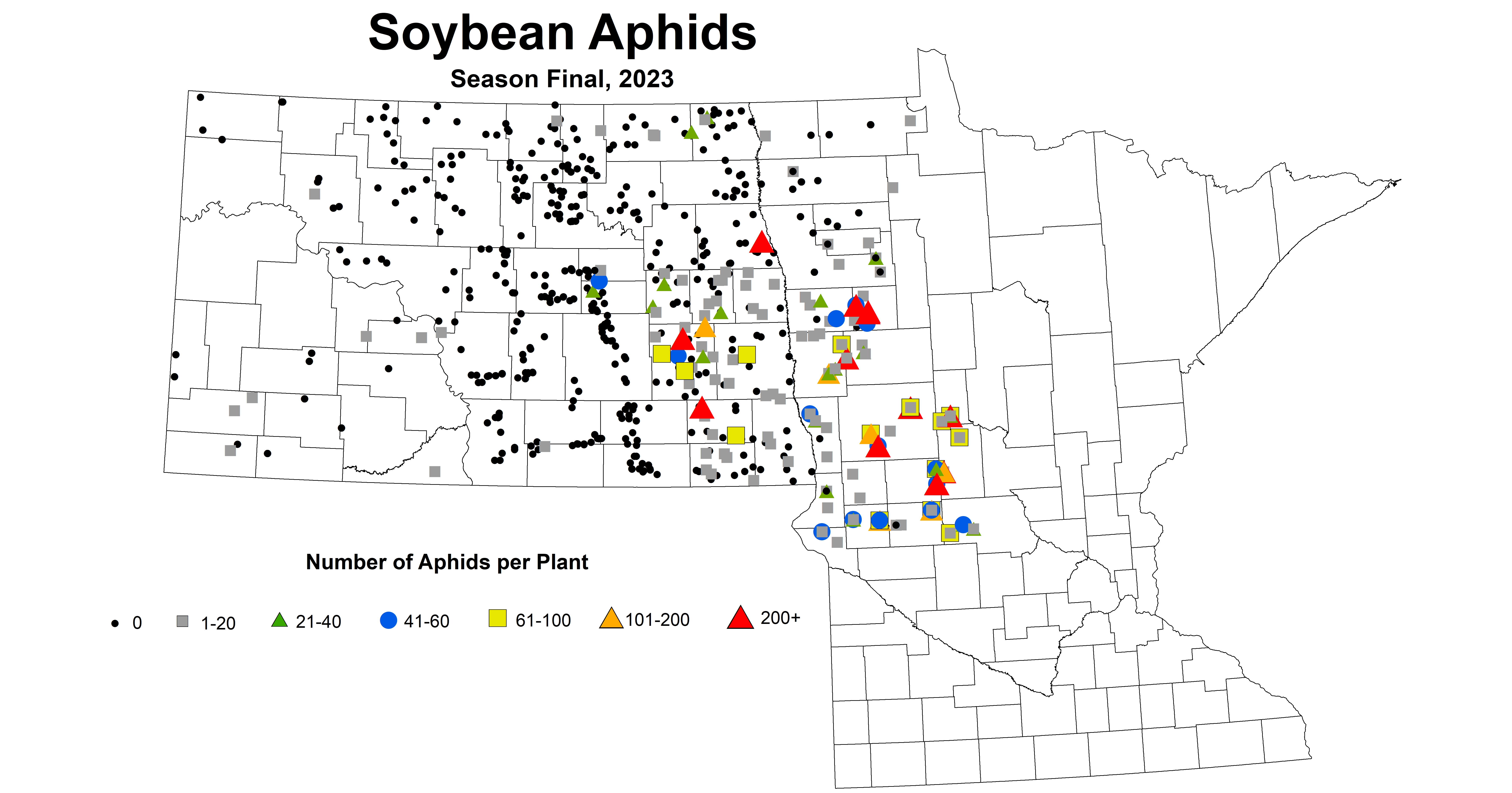 soybean aphids number season final 2023