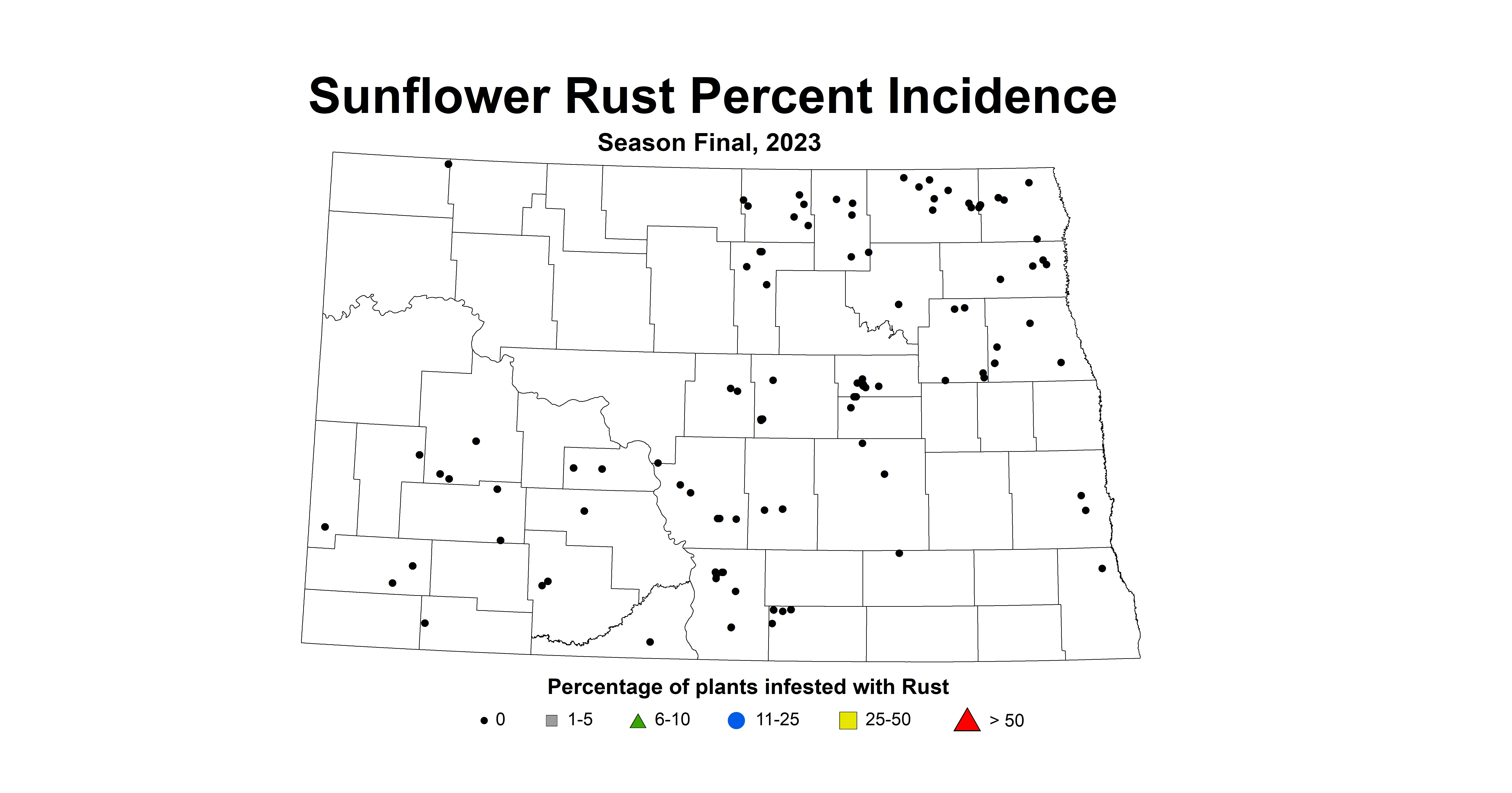 sunflower rust incidence season final 2023
