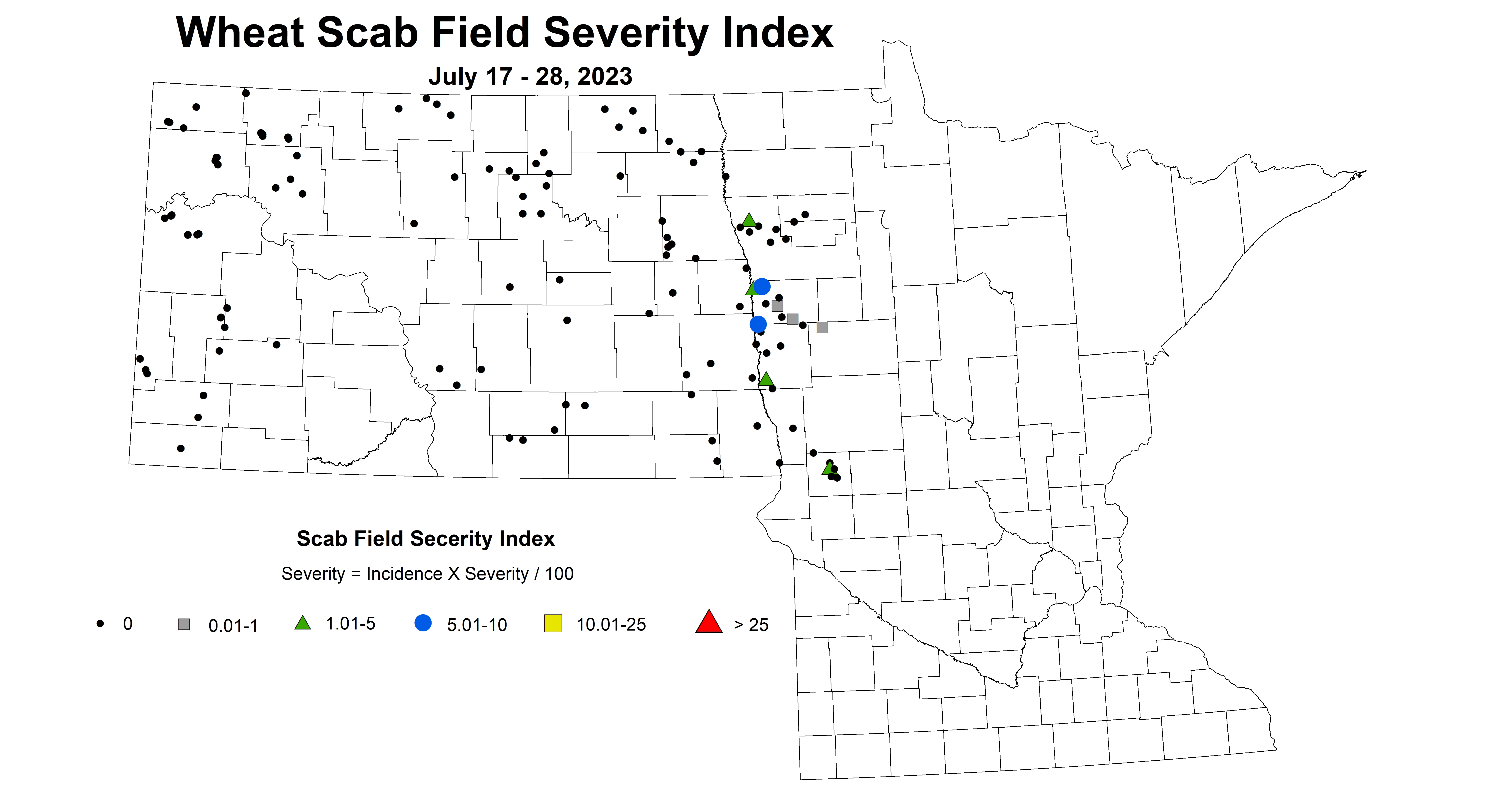 wheat scab index July 17-28 2023